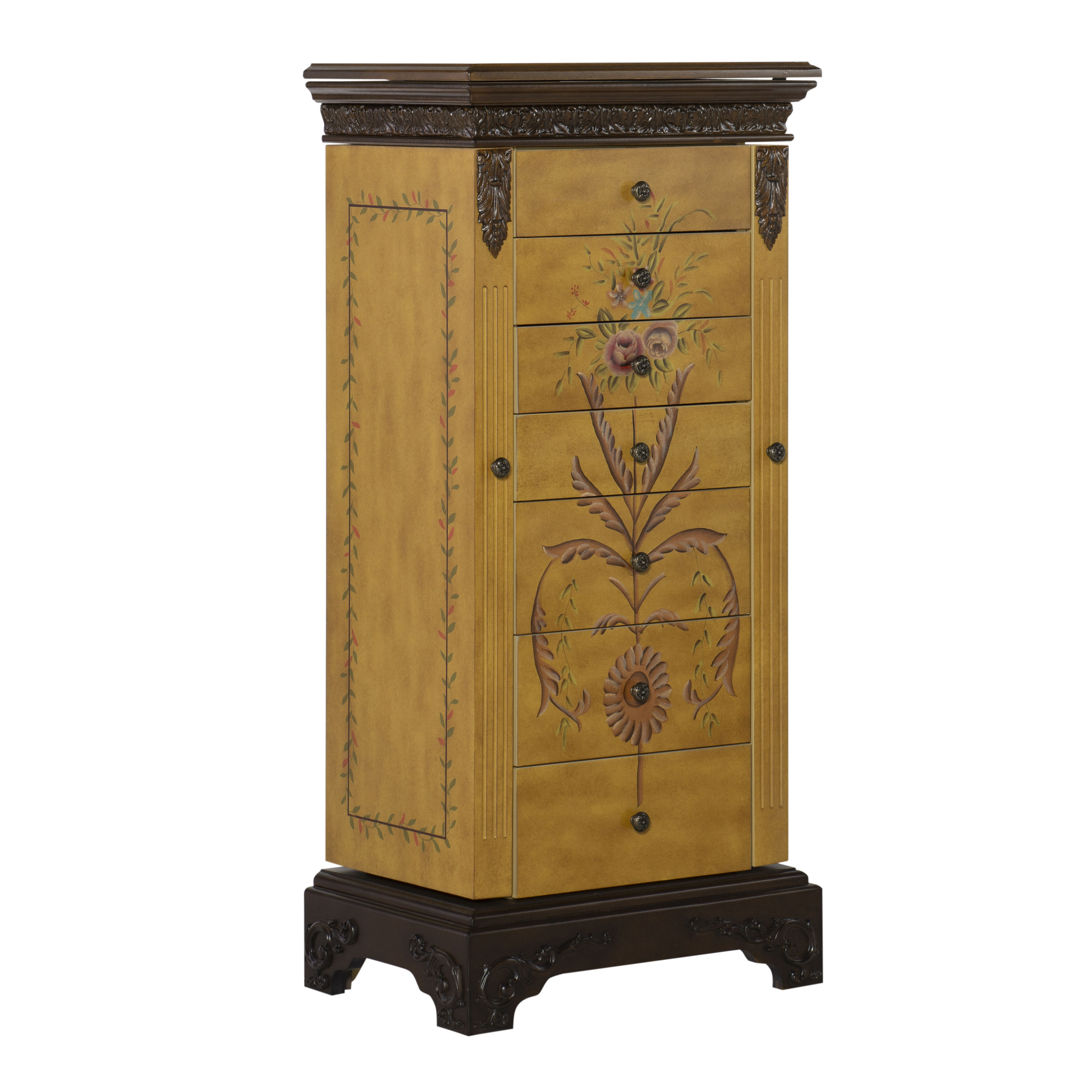 Powell Furniture Jasleen Antique Parchment Jewelry Armoire