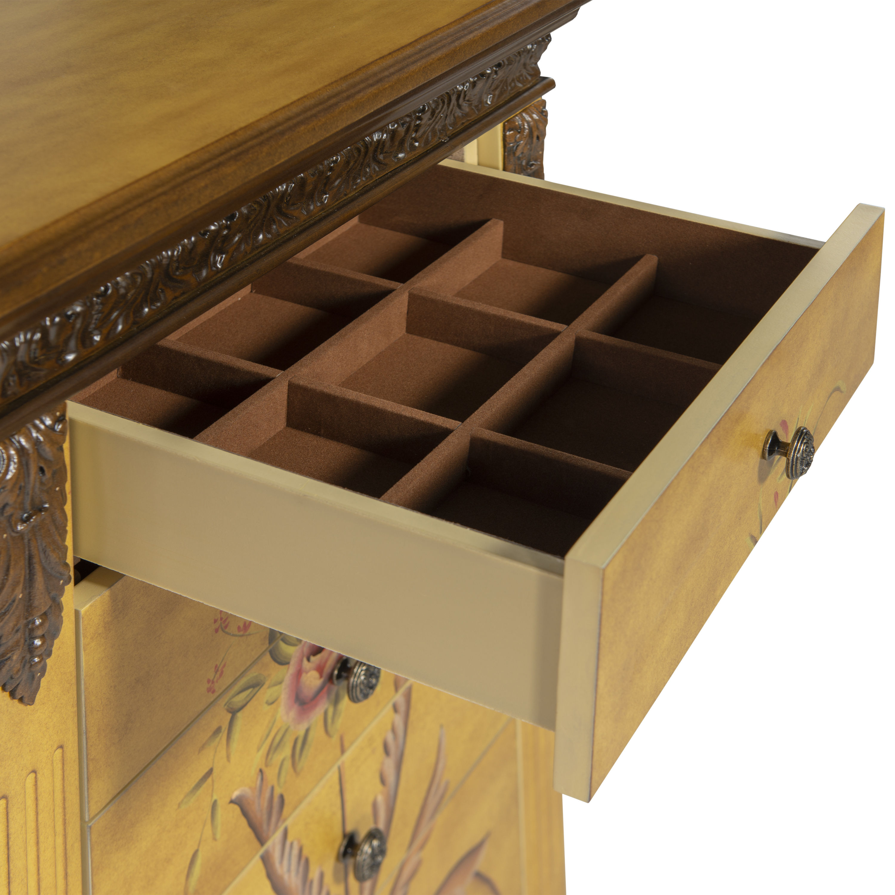 Powell Furniture Jasleen Antique Parchment Jewelry Armoire