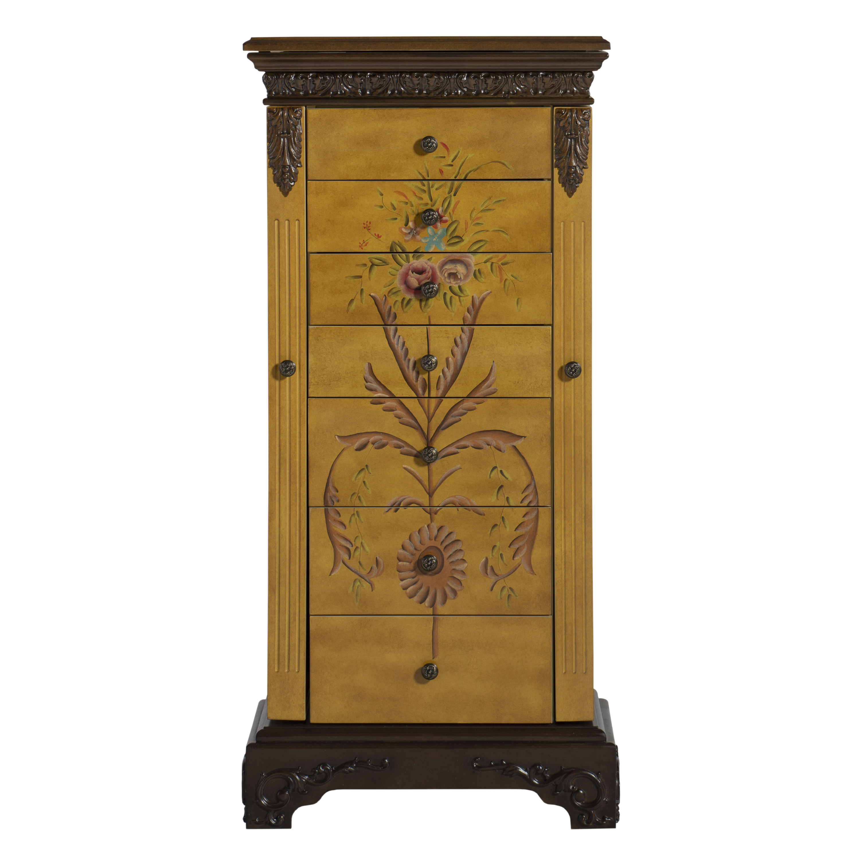 Powell Furniture Jasleen Antique Parchment Jewelry Armoire