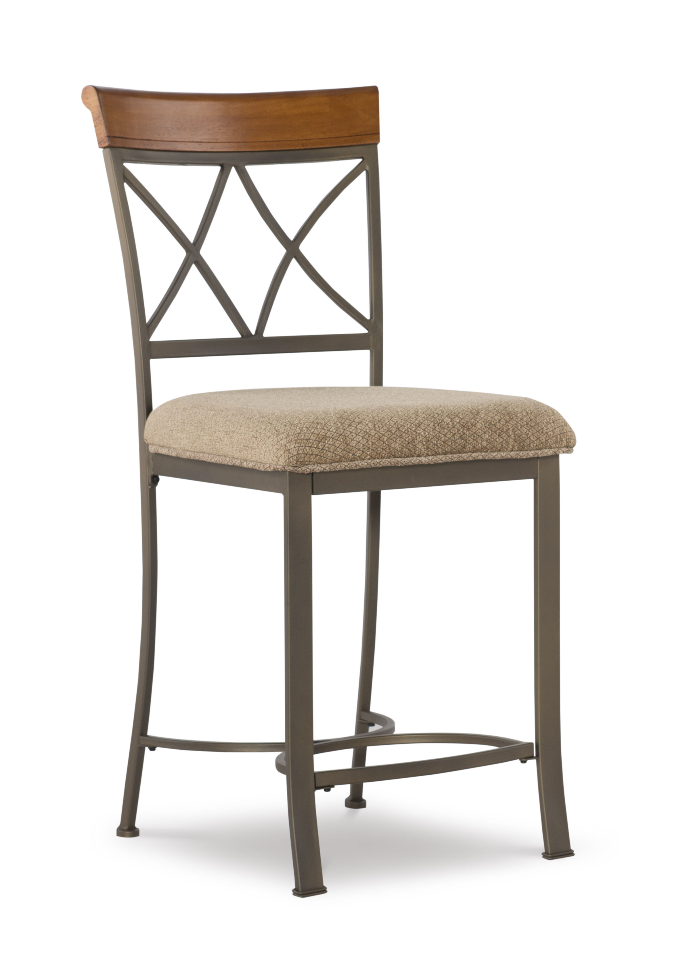 Powell Furniture Hamilton Medium Cherry Taupe Counter Stool