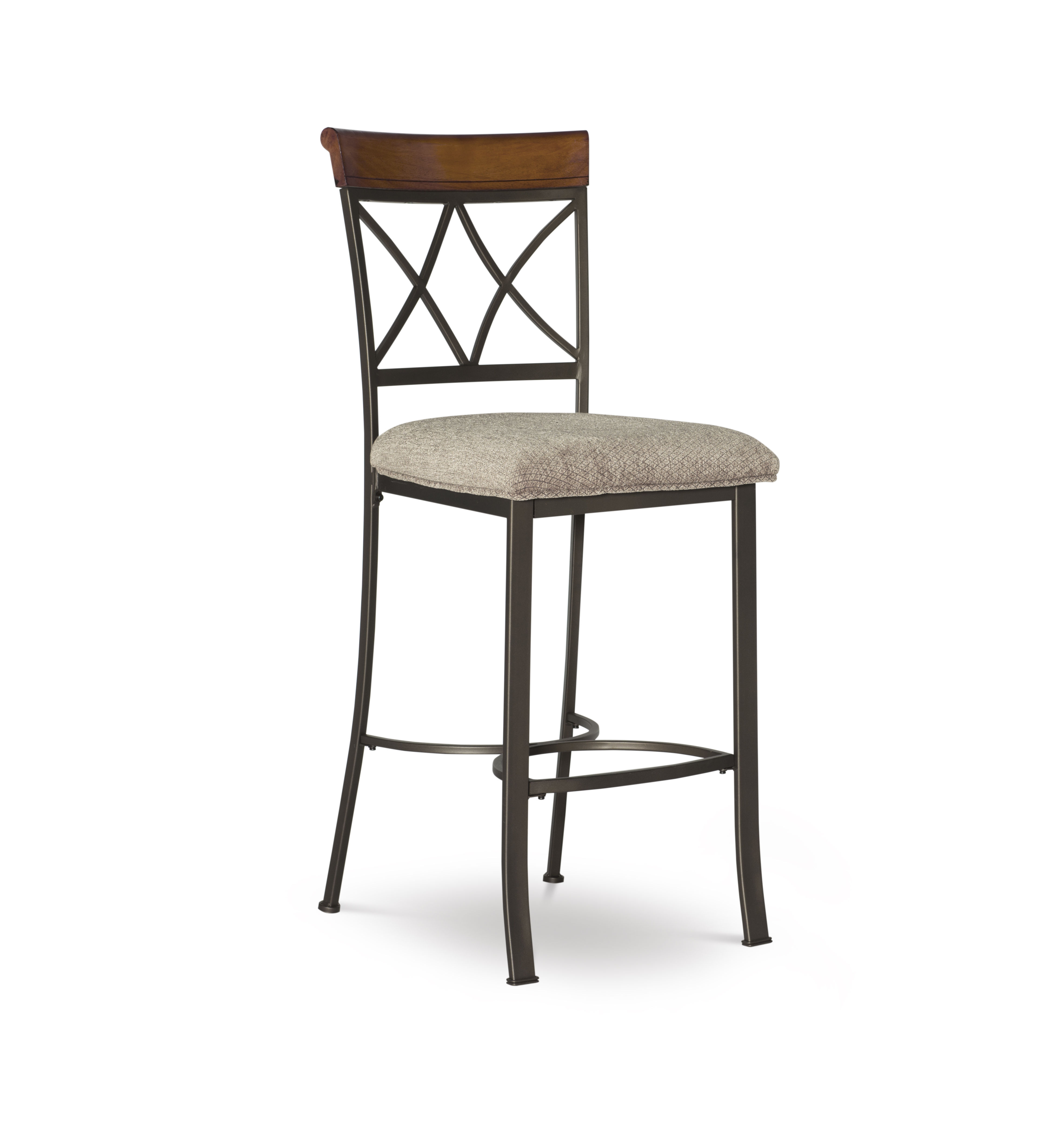 Powell Furniture Hamilton Medium Cherry Taupe Barstool