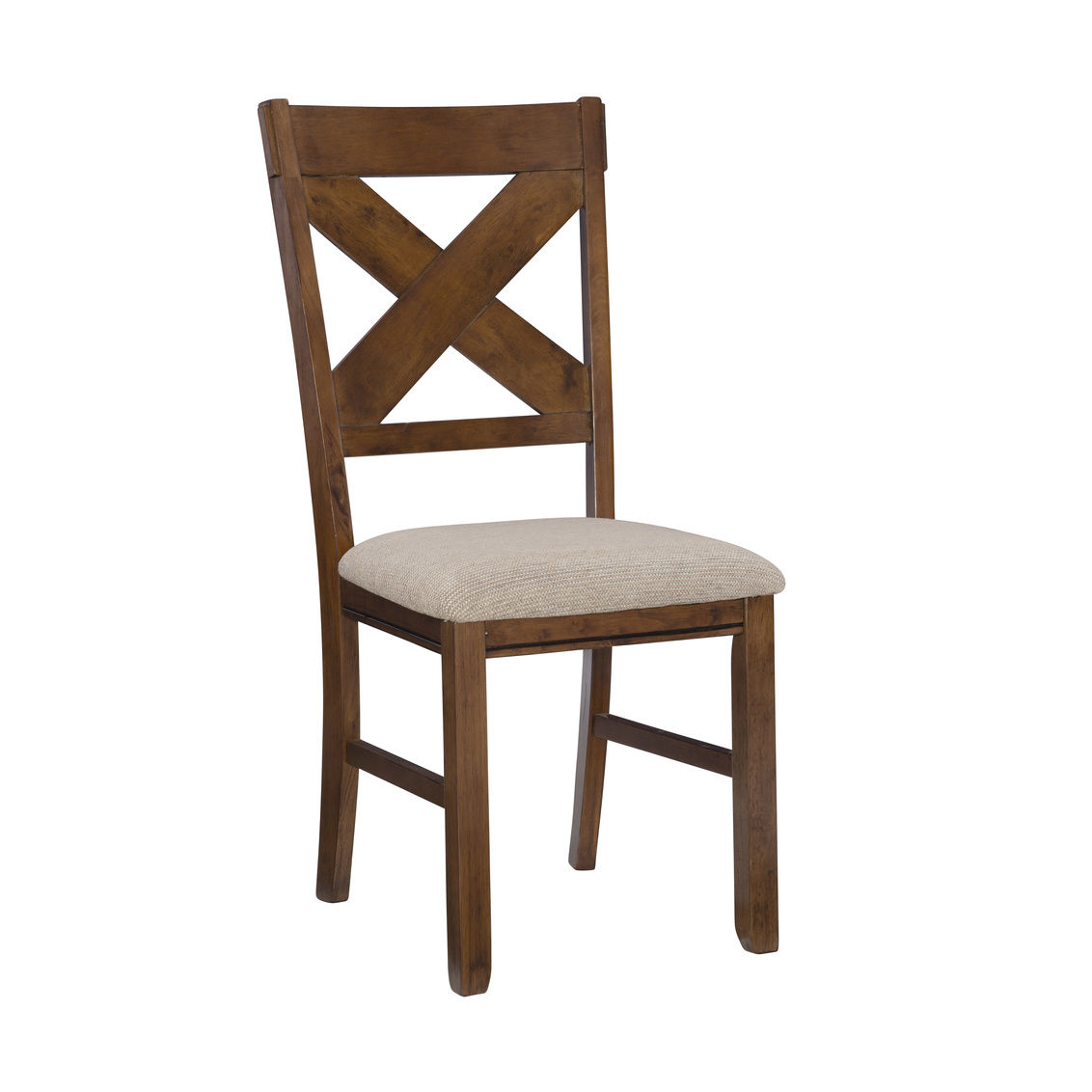 2 Linon Kraven Dark Hazelnut Side Chairs