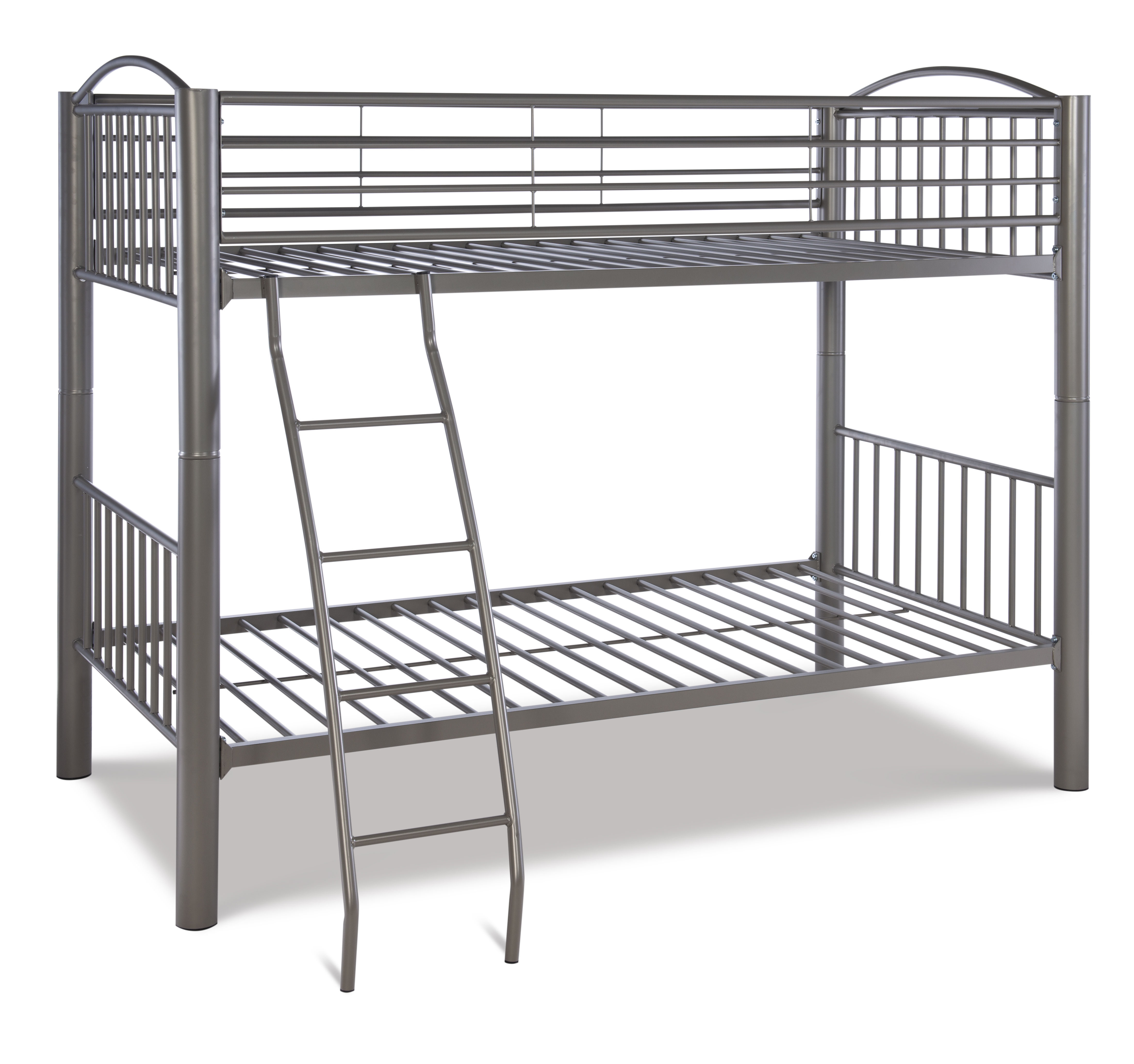 Powell Furniture Heavy Metal Pewter Twin Over Twin Bunk Bed