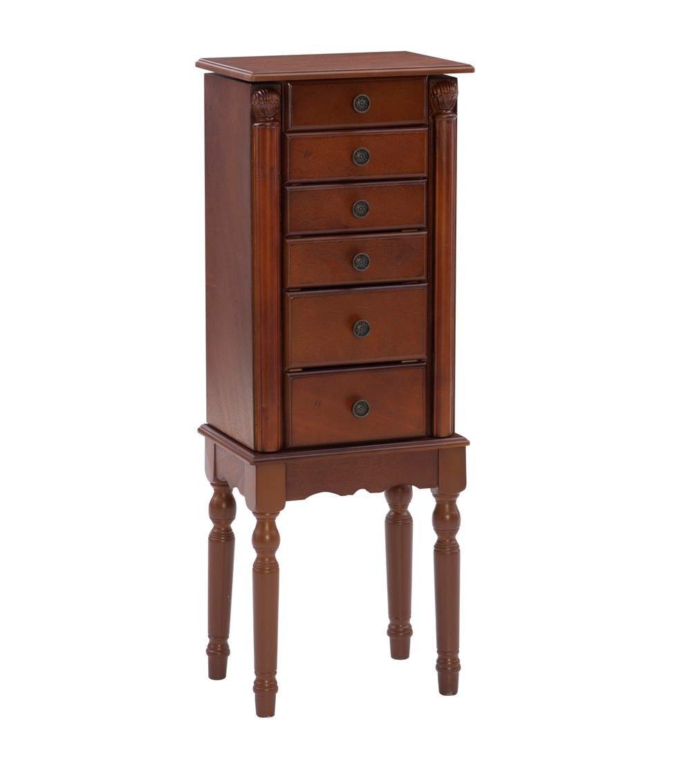 Powell Furniture Ollie Deep Cherry Jewelry Armoire