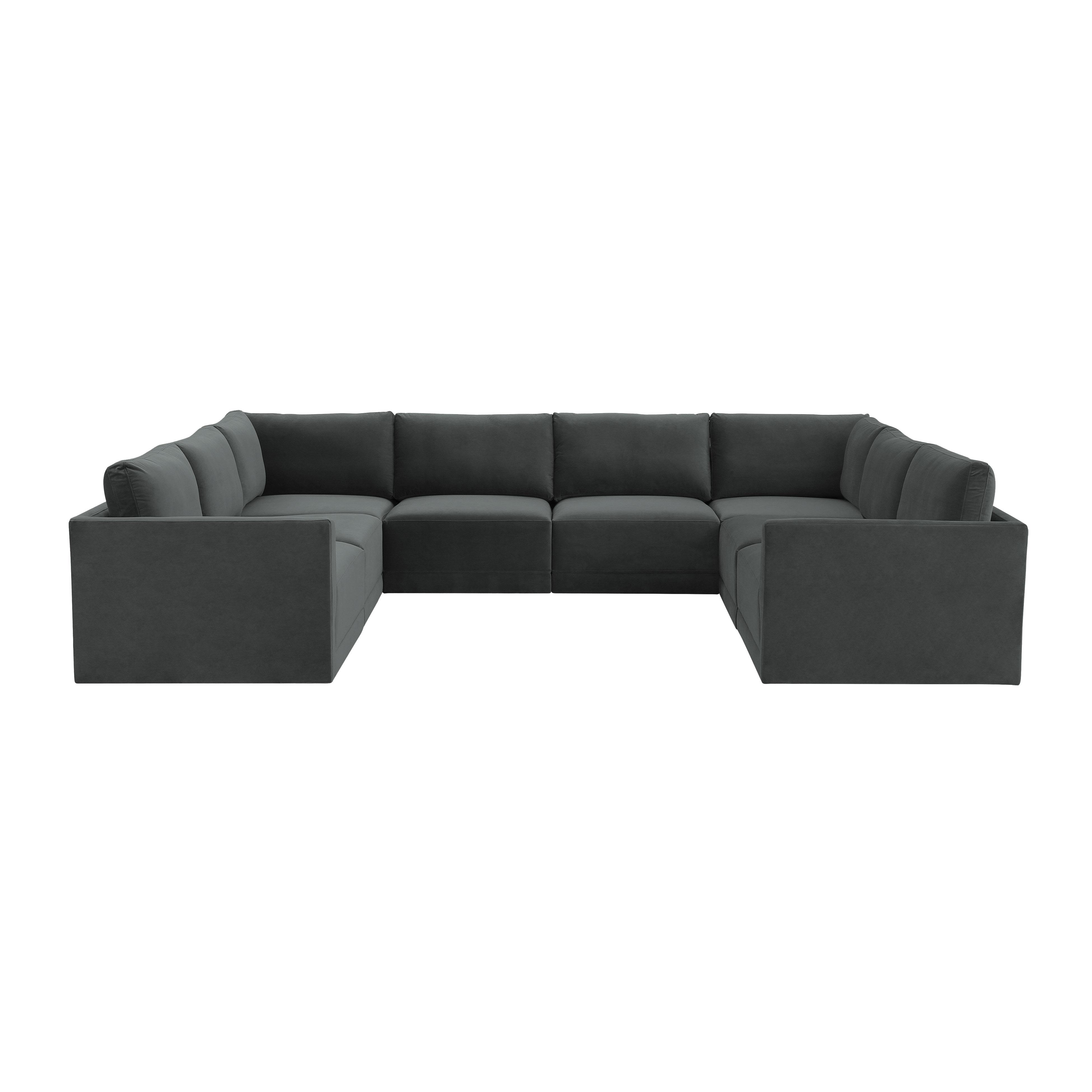 TOV Furniture Willow Charcoal Modular Large U Sectional REN-L03120-SEC2