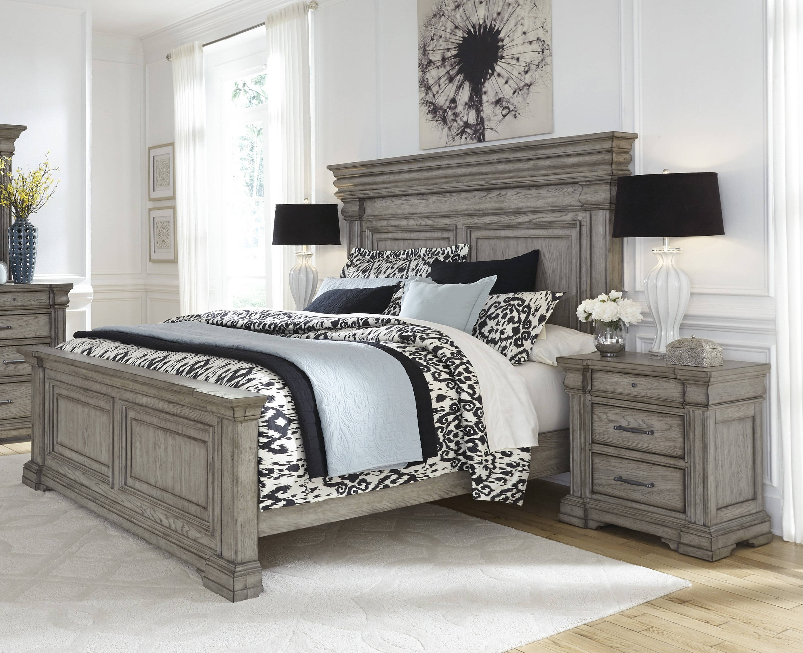 Pulaski Madison Ridge Taupe Grey 2pc Bedroom Set With Queen Panel Bed