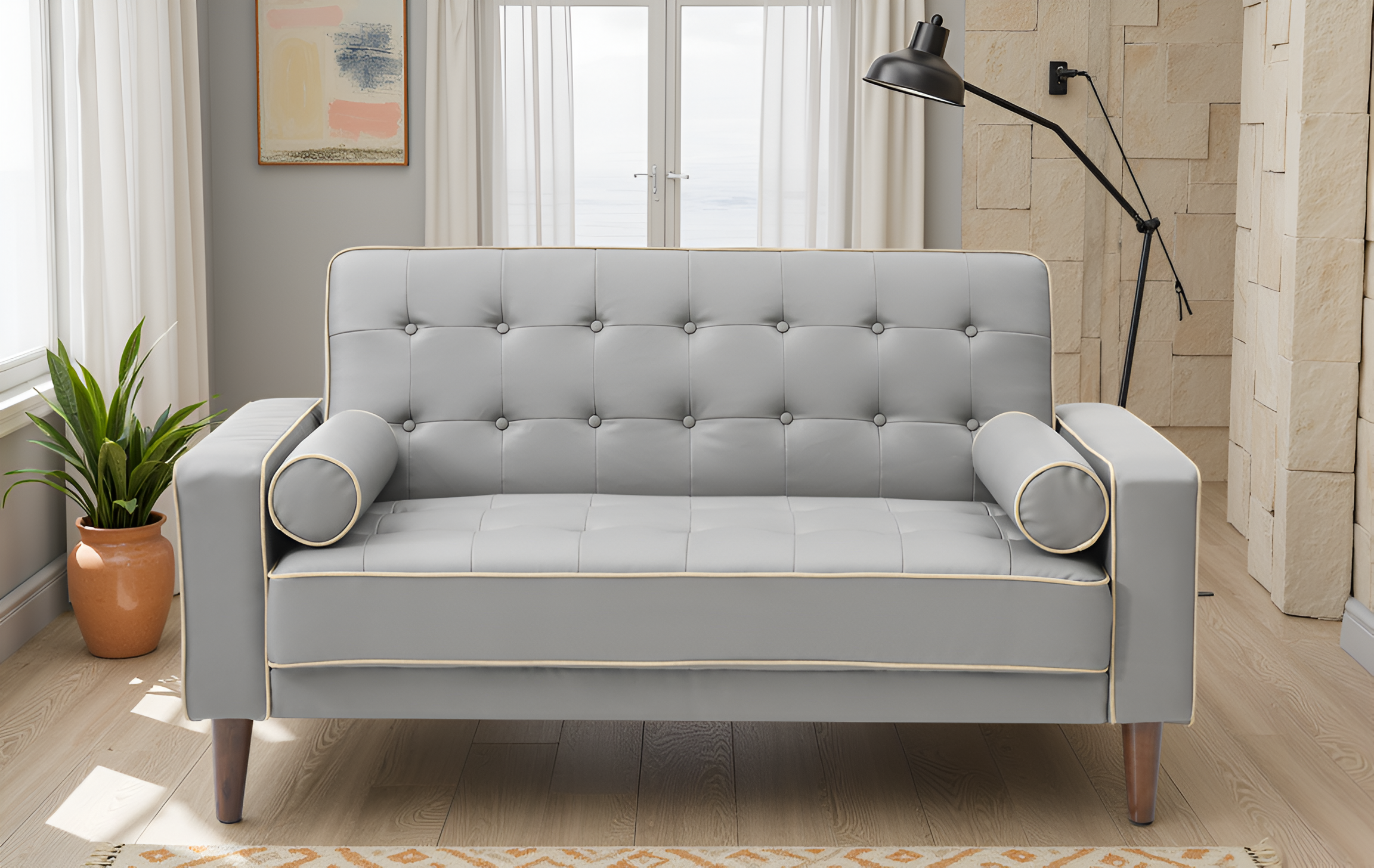 Elite Space Living Botkyrka Light Gray Loveseat Bed