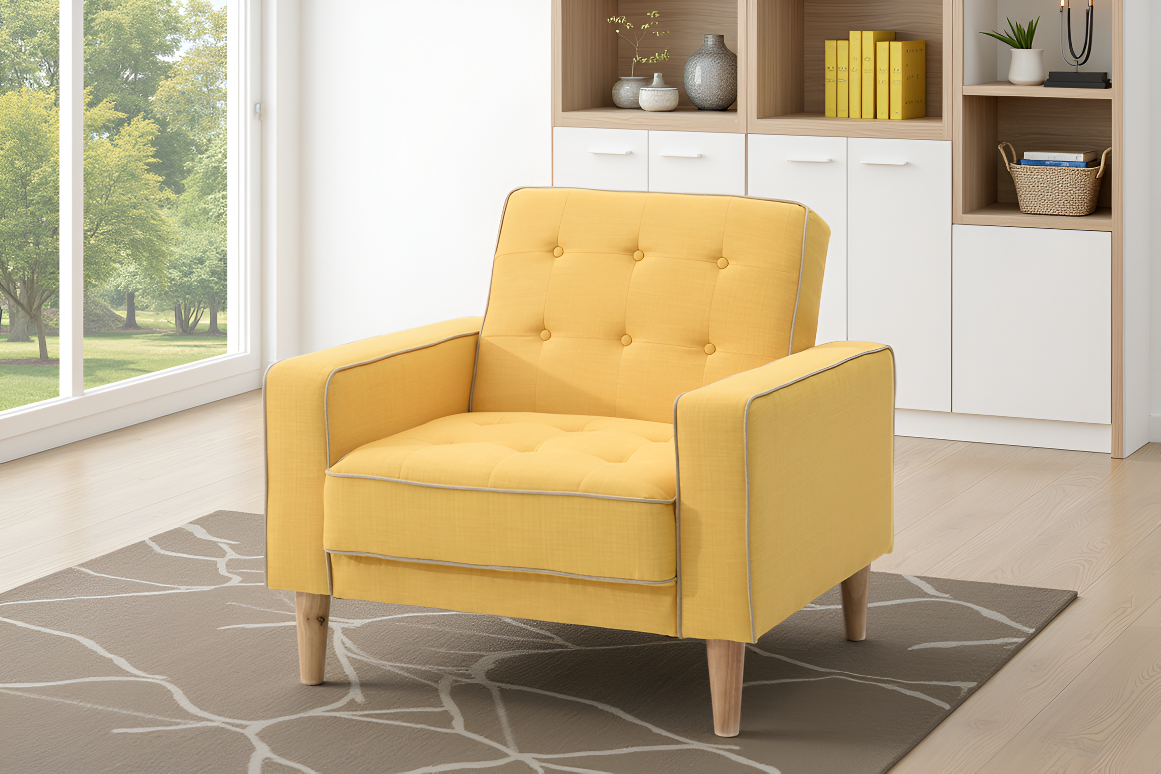 Botkyrka Yellow Chair Bed