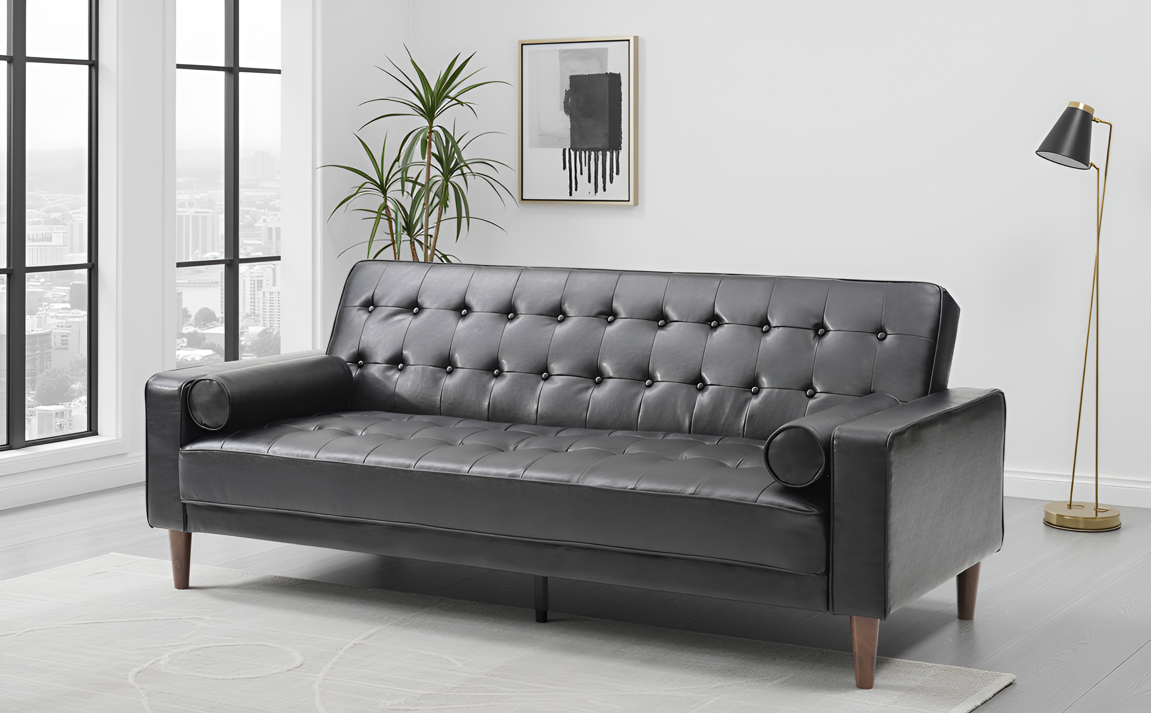 Elite Space Living Botkyrka Black Sofa Bed