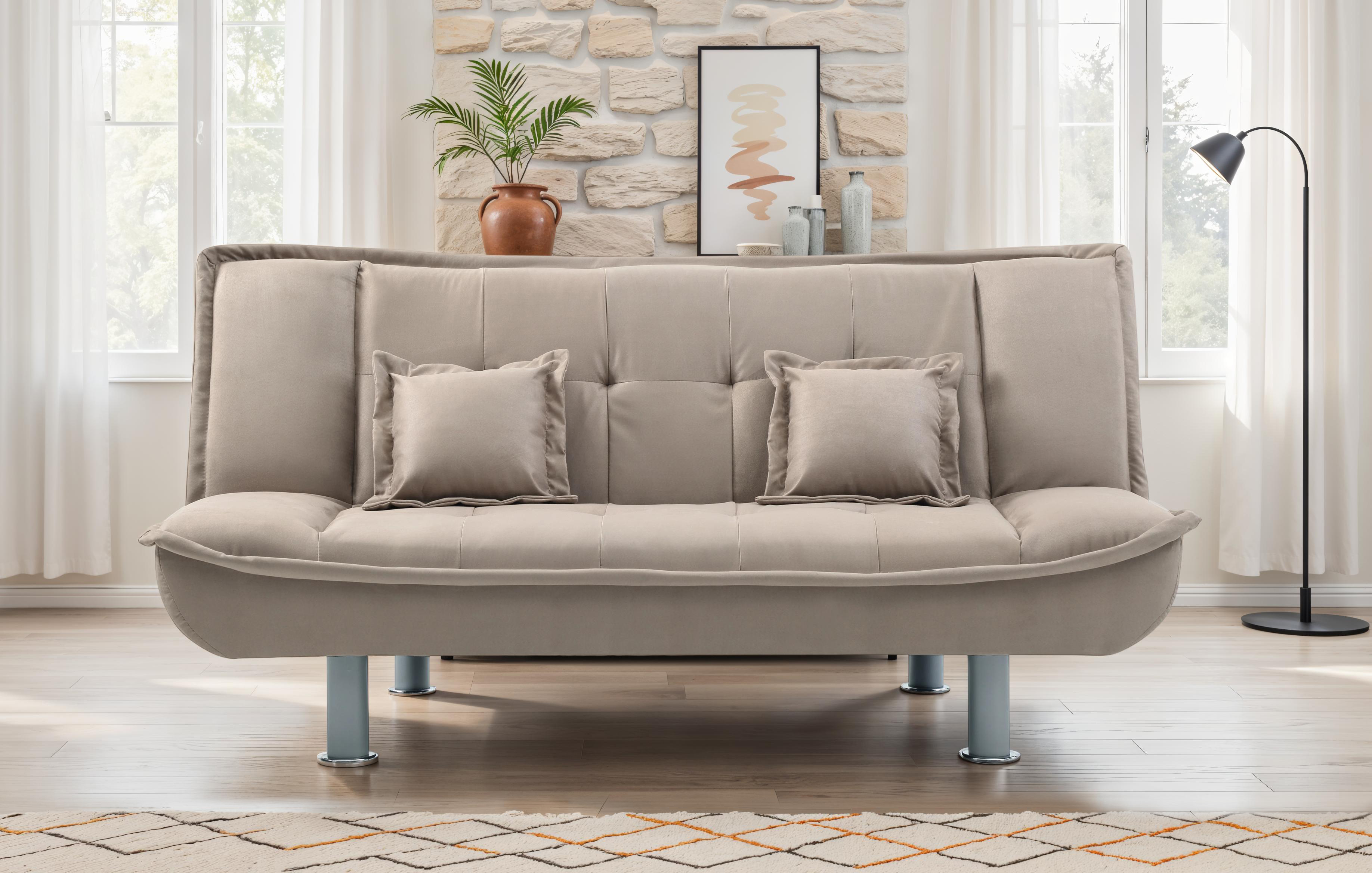 Elite Space Living Martil Mocha Faux Leather Sofa Bed