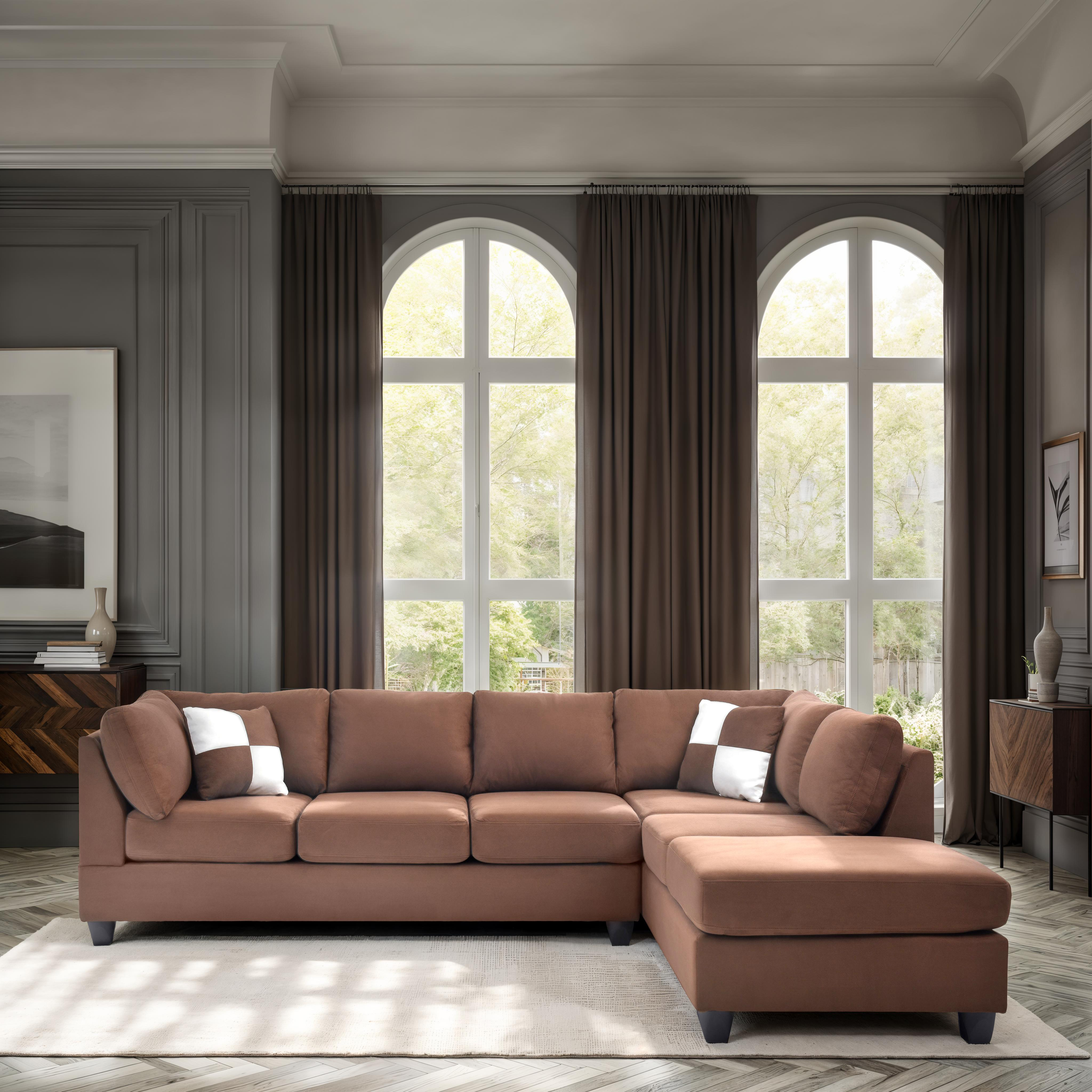 Elite Space Living Salisbury Chocolate Sectional
