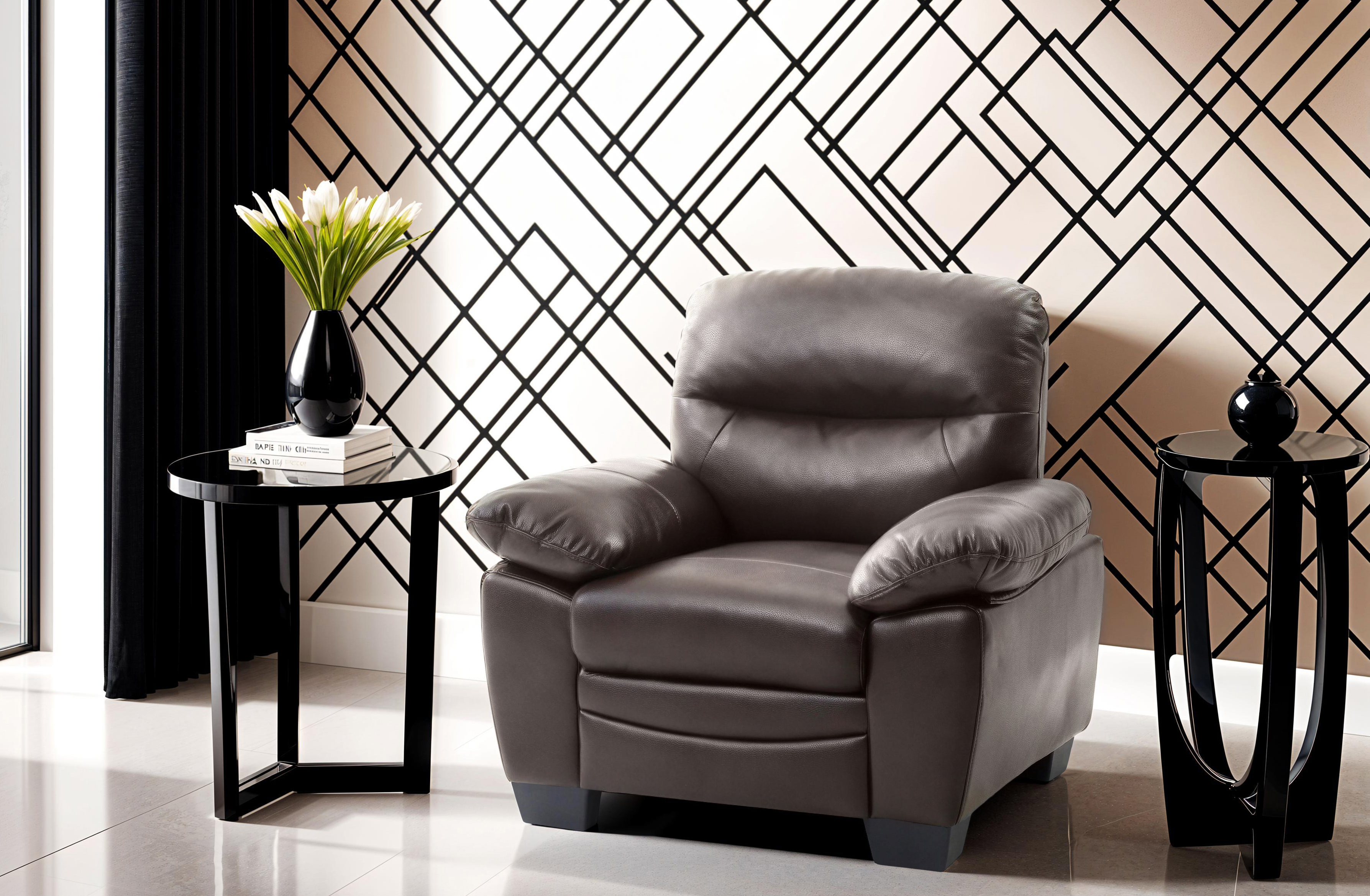 Elite Space Living Londonderry Dark Brown Faux Leather Chair