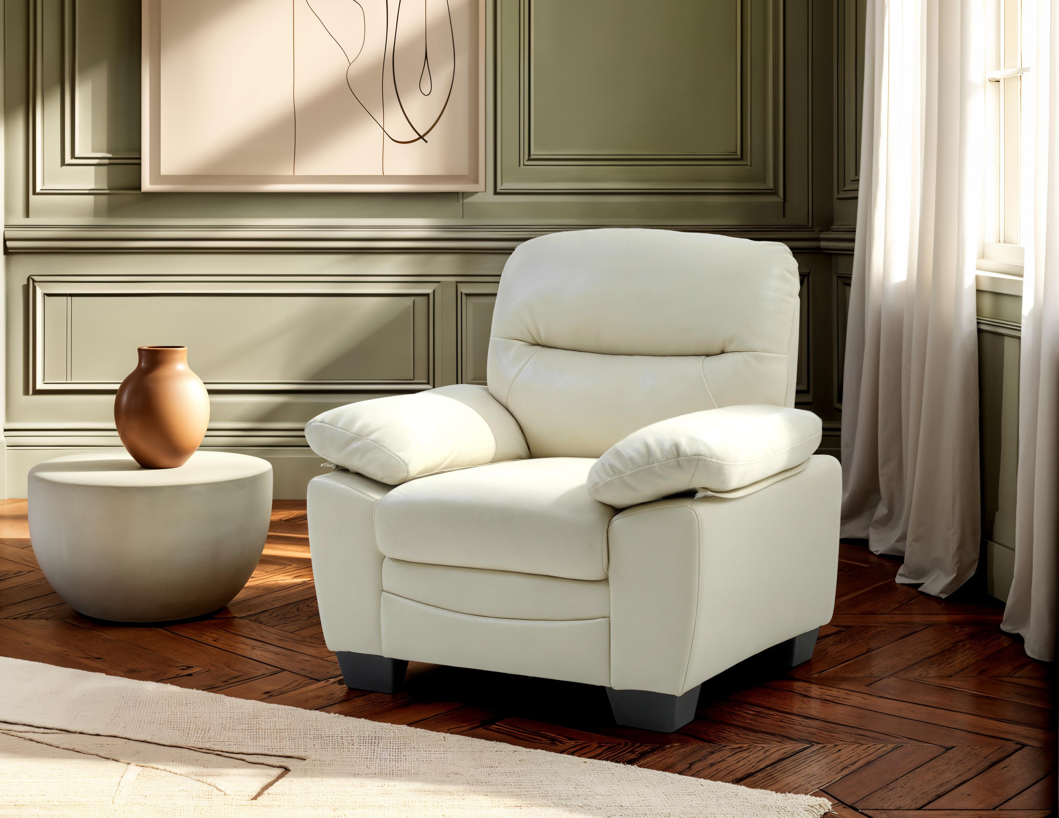 Elite Space Living Londonderry Pearl Faux Leather Chair