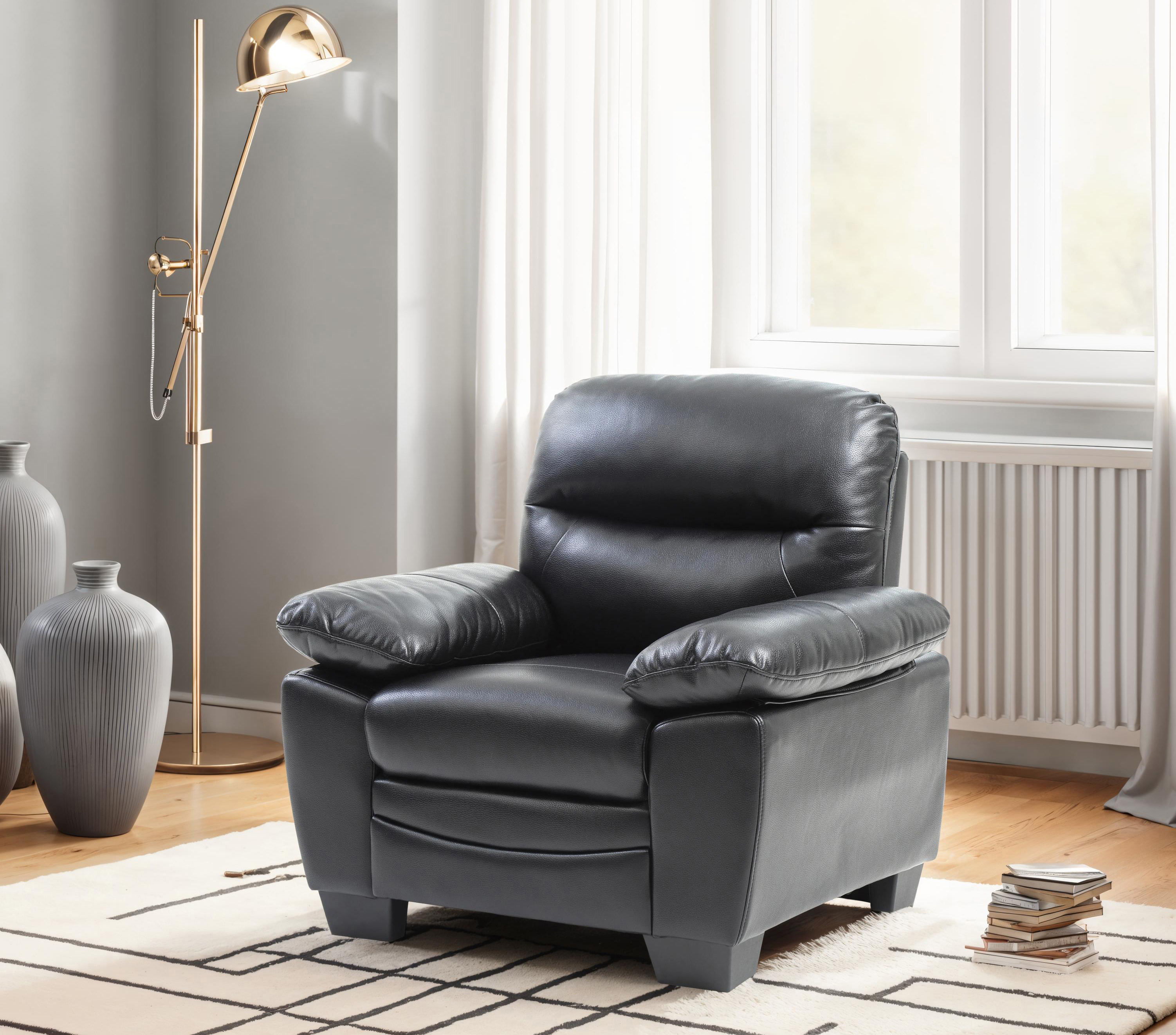 Elite Space Living Londonderry Black Faux Leather Chair