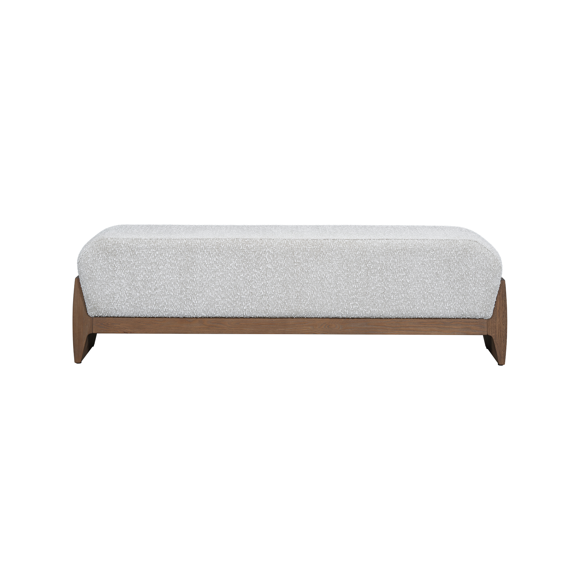Salted Oak Odessa White 60 Inch Bench