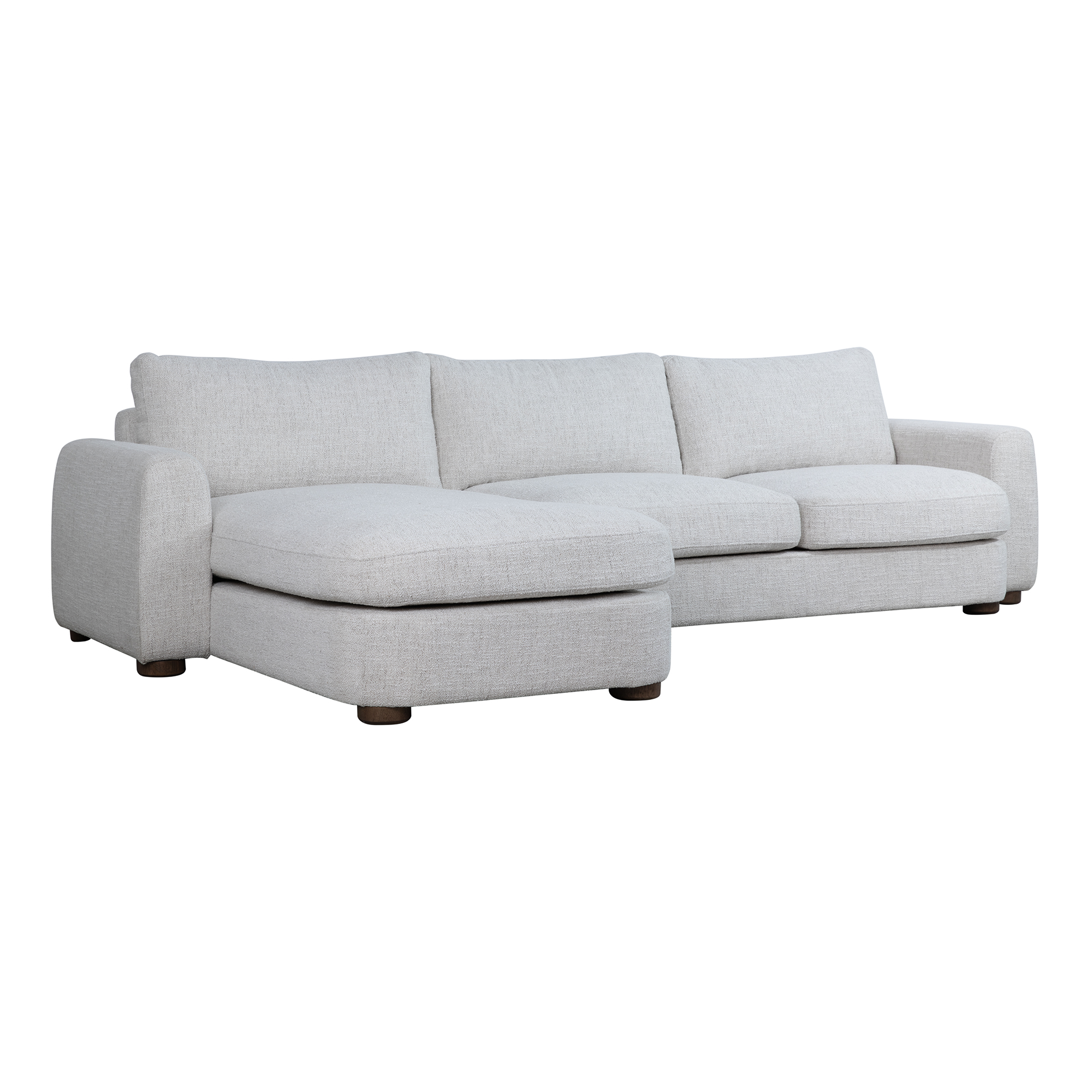 Salted Oak Bryce Beige 114 Inch LAF Sectional