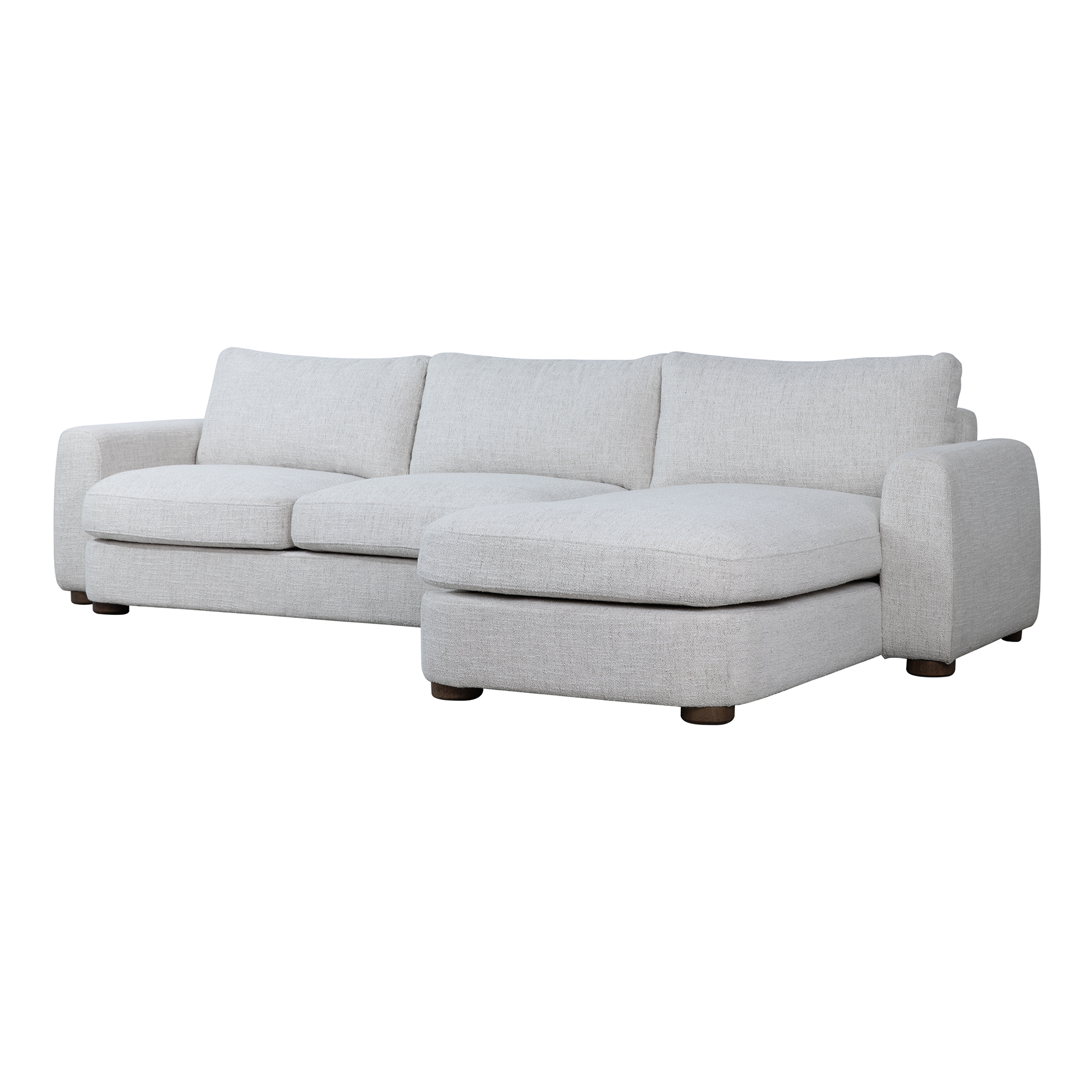Salted Oak Bryce Beige 114 Inch RAF Sectional