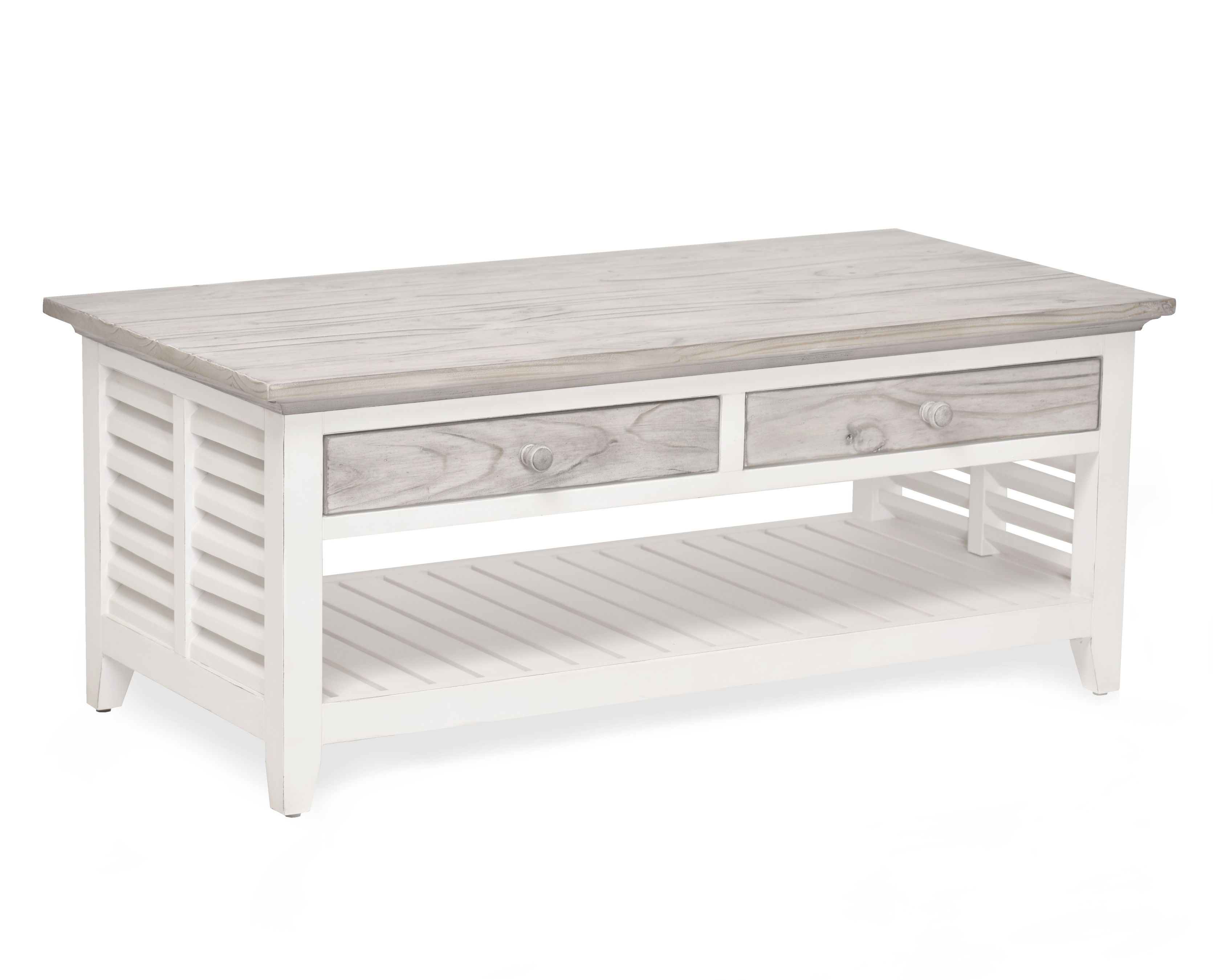 Sea Winds Islamorada Gray White Coffee Table