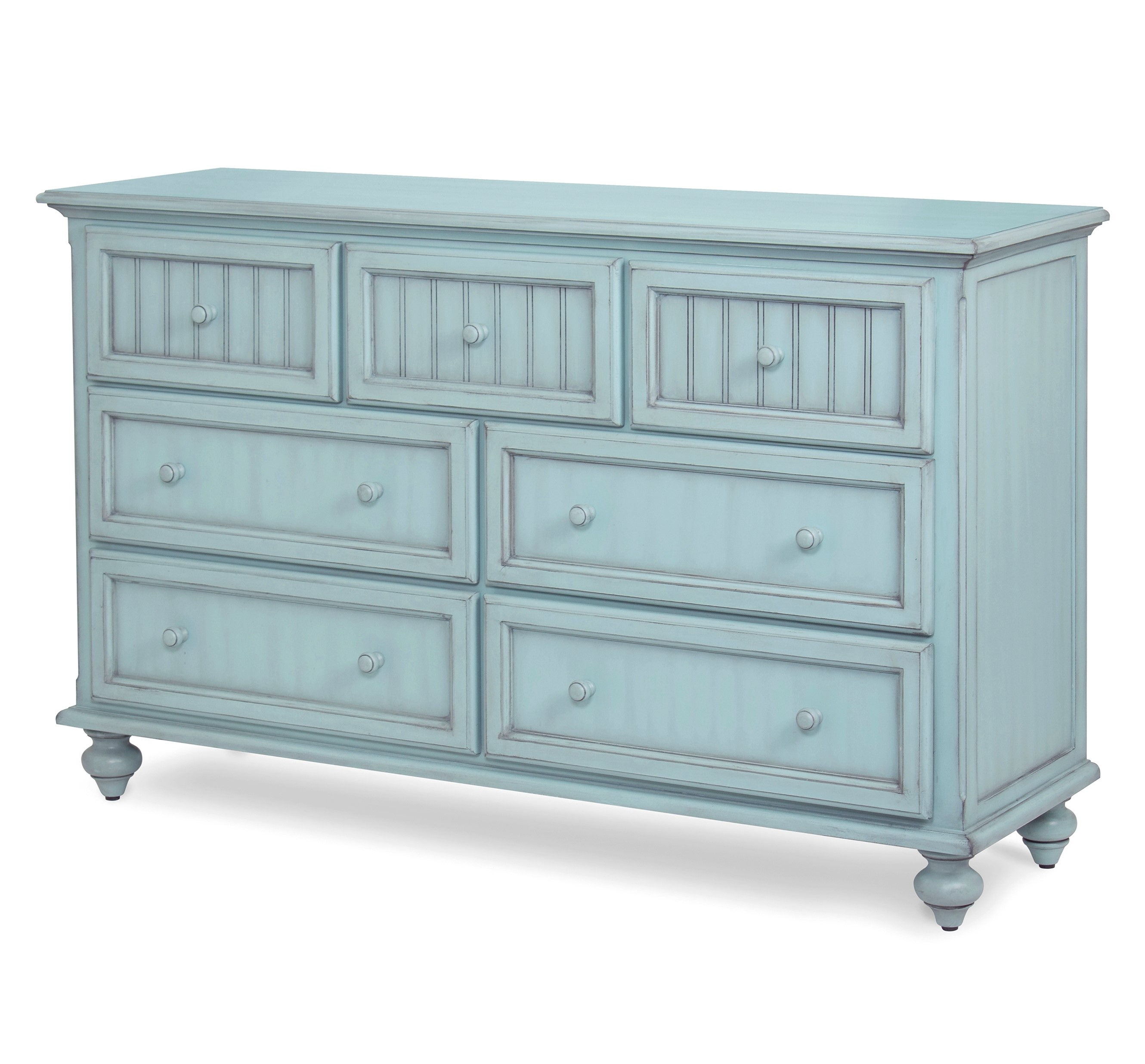 Sea Winds Monaco Blue Wood Drawer Dresser