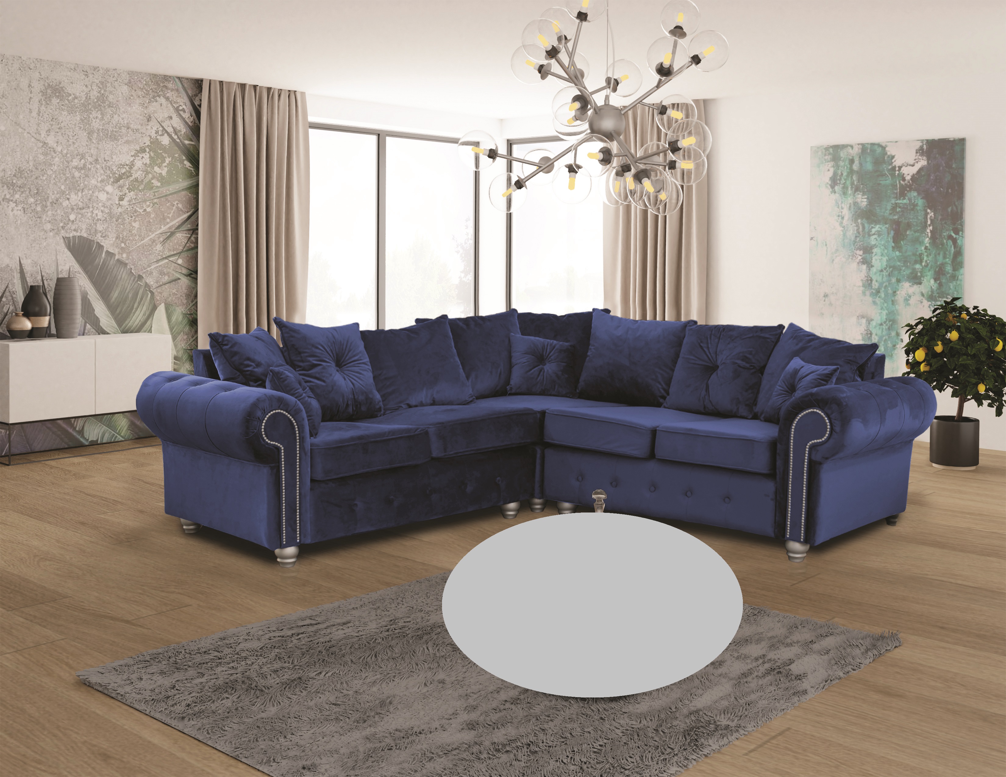 Skyler Designs Ashley Blue Sectional