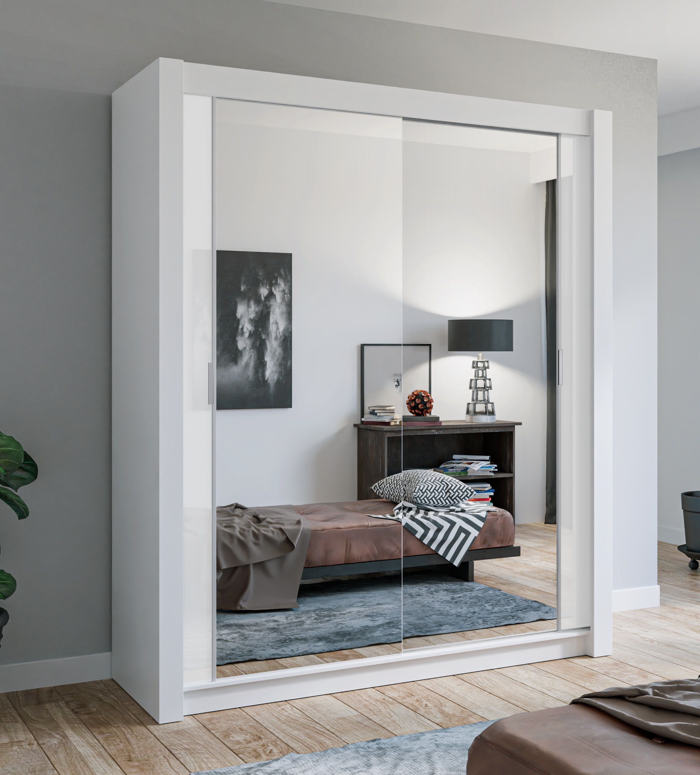 Skyler Designs Chico 71 White Armoire