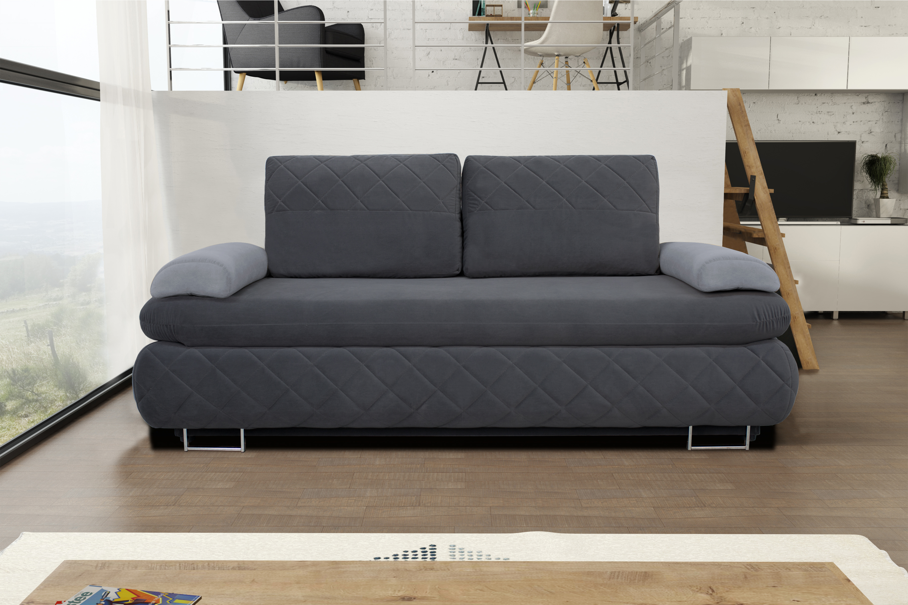 Skyler Designs Marietta Grey Sofa Bed