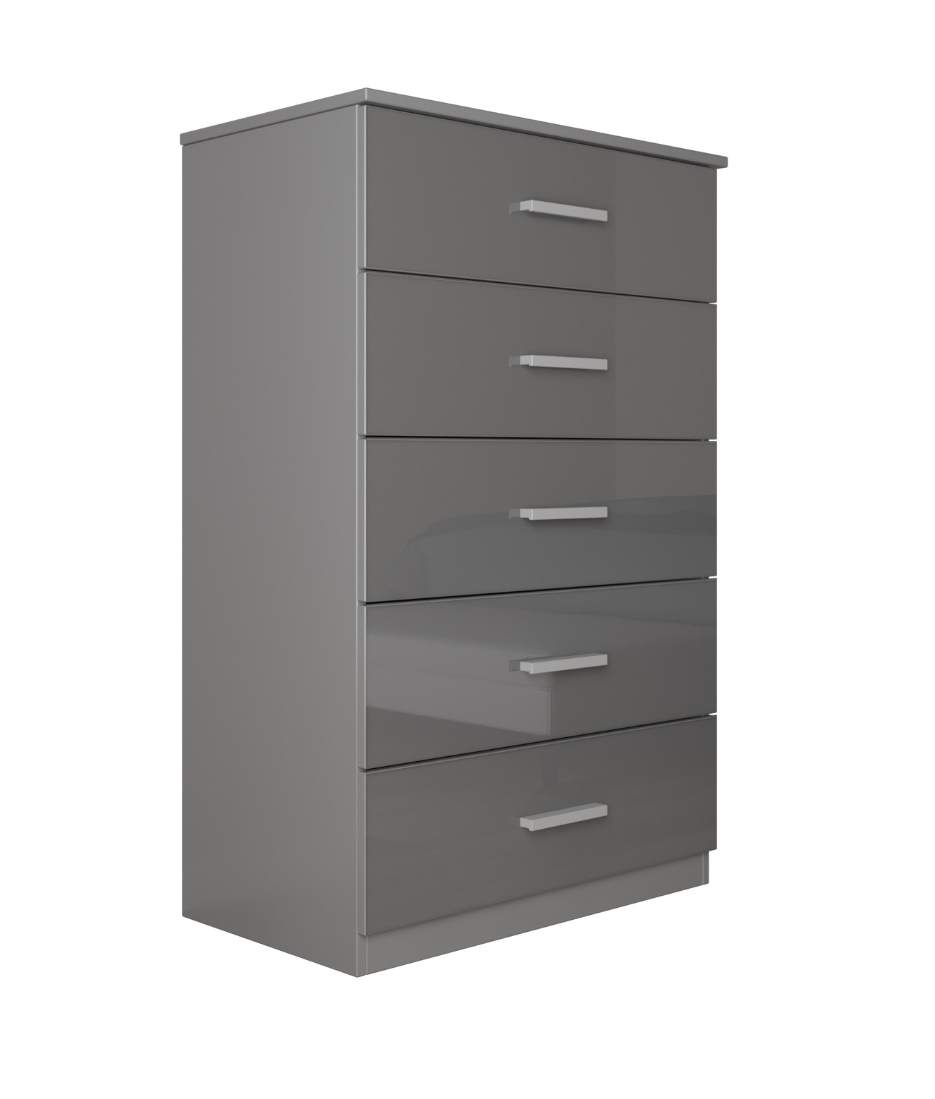 Skyler Designs Jumbo Gloss Gray Drawer Chest