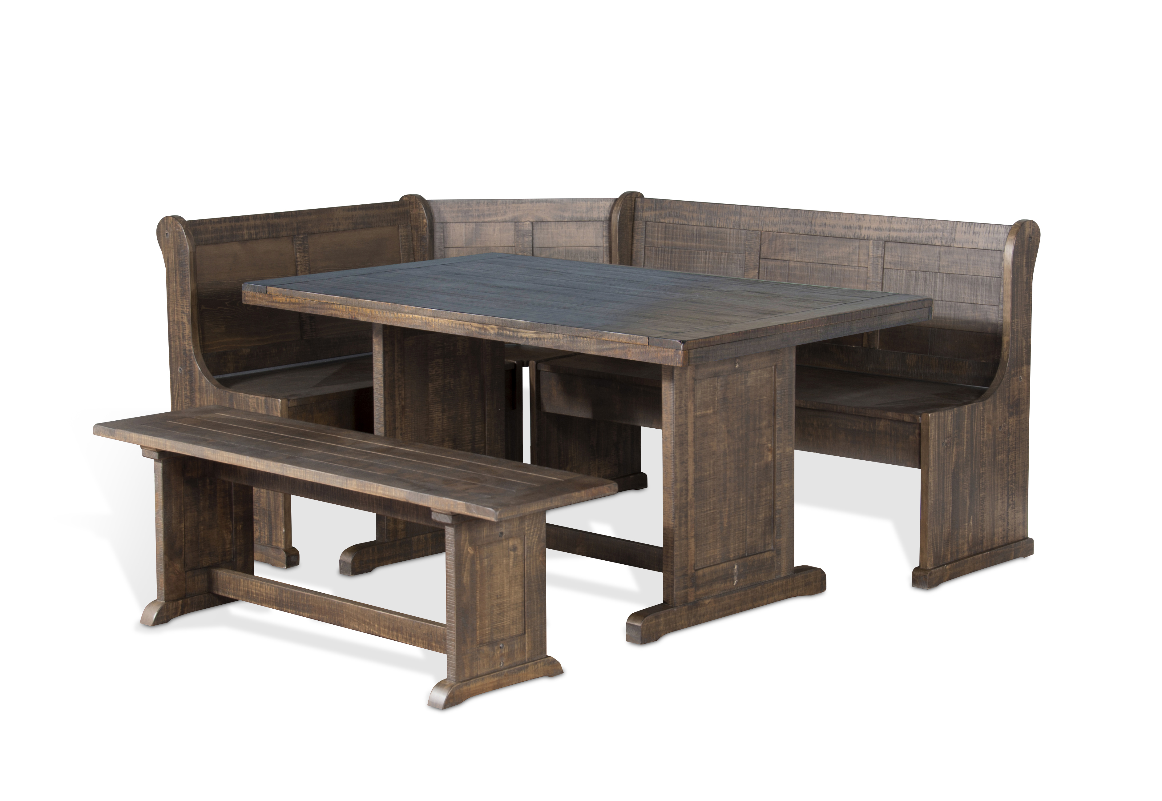Purity Craft Homestead Tobacco Breakfast Nook Dining Set