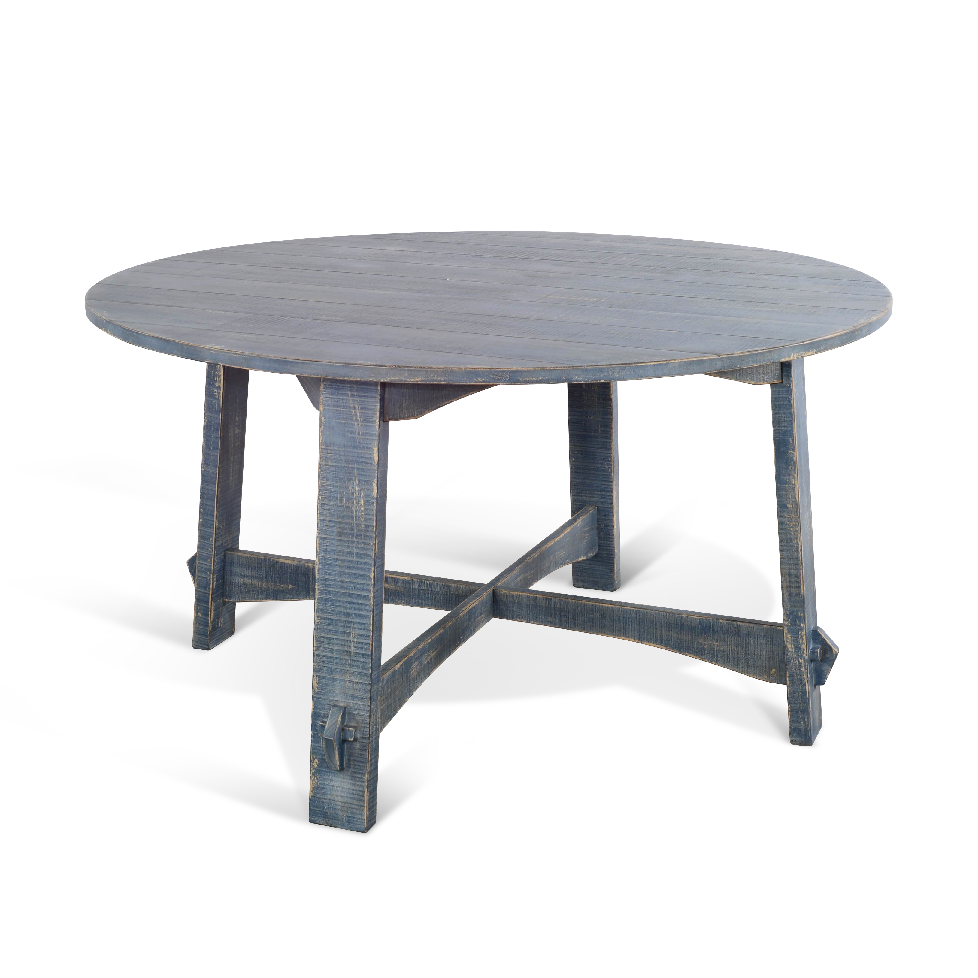 Purity Craft Marina Ocean Blue 54 Inch Round Dining Table