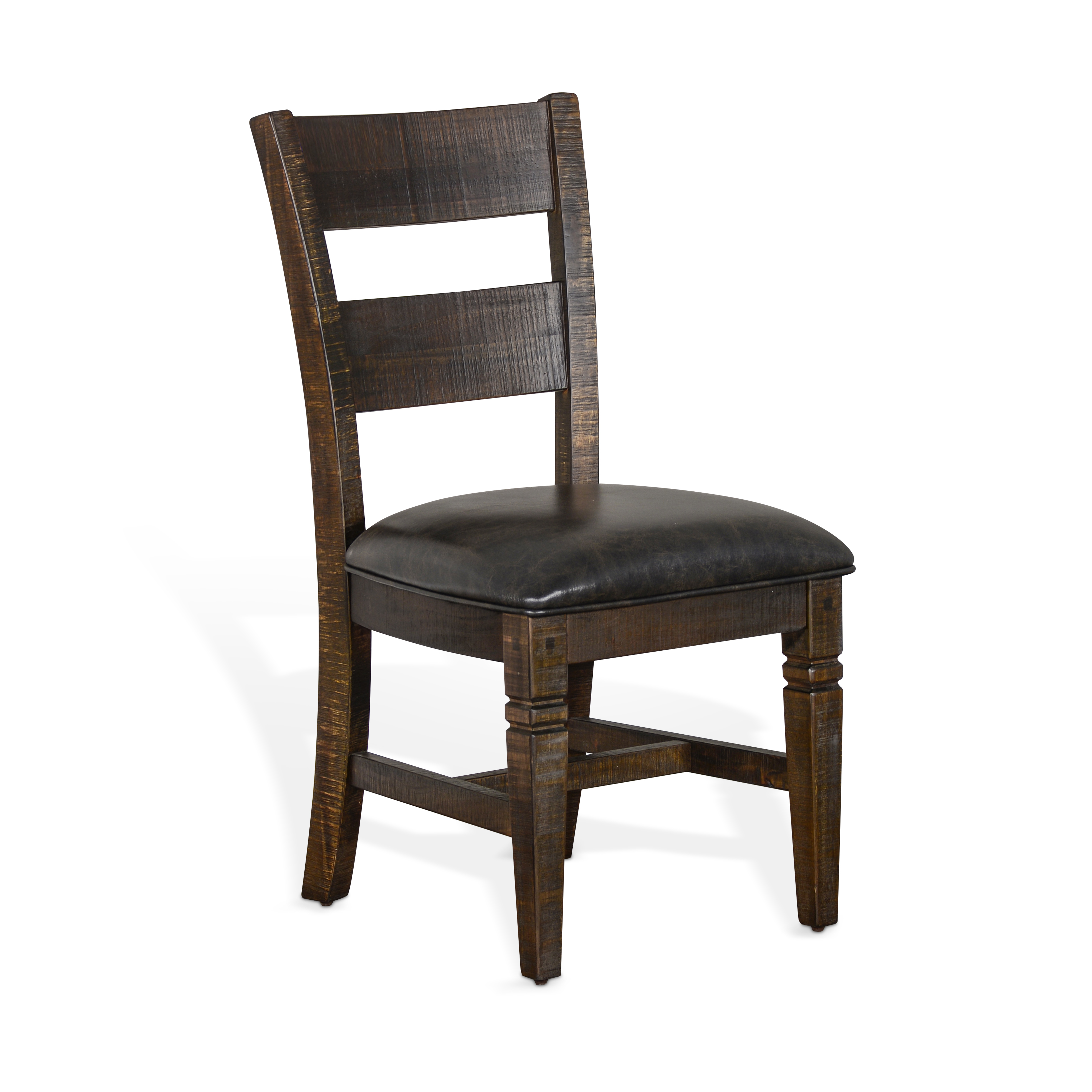 2 Purity Craft Homestead Tobacco Ladderback Wood Dining Chairs