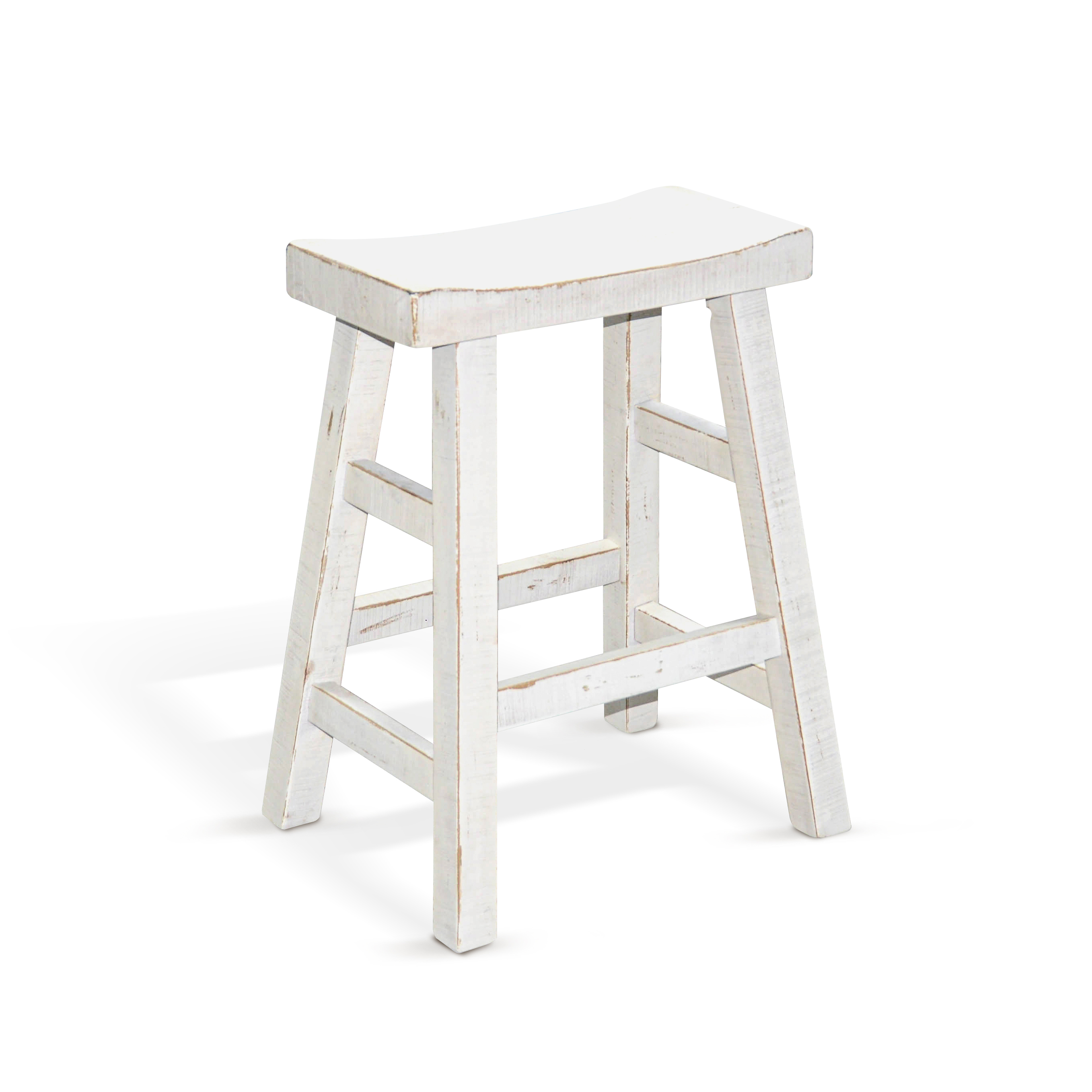 2 Purity Craft Marina White Sand Counter Saddle Stools