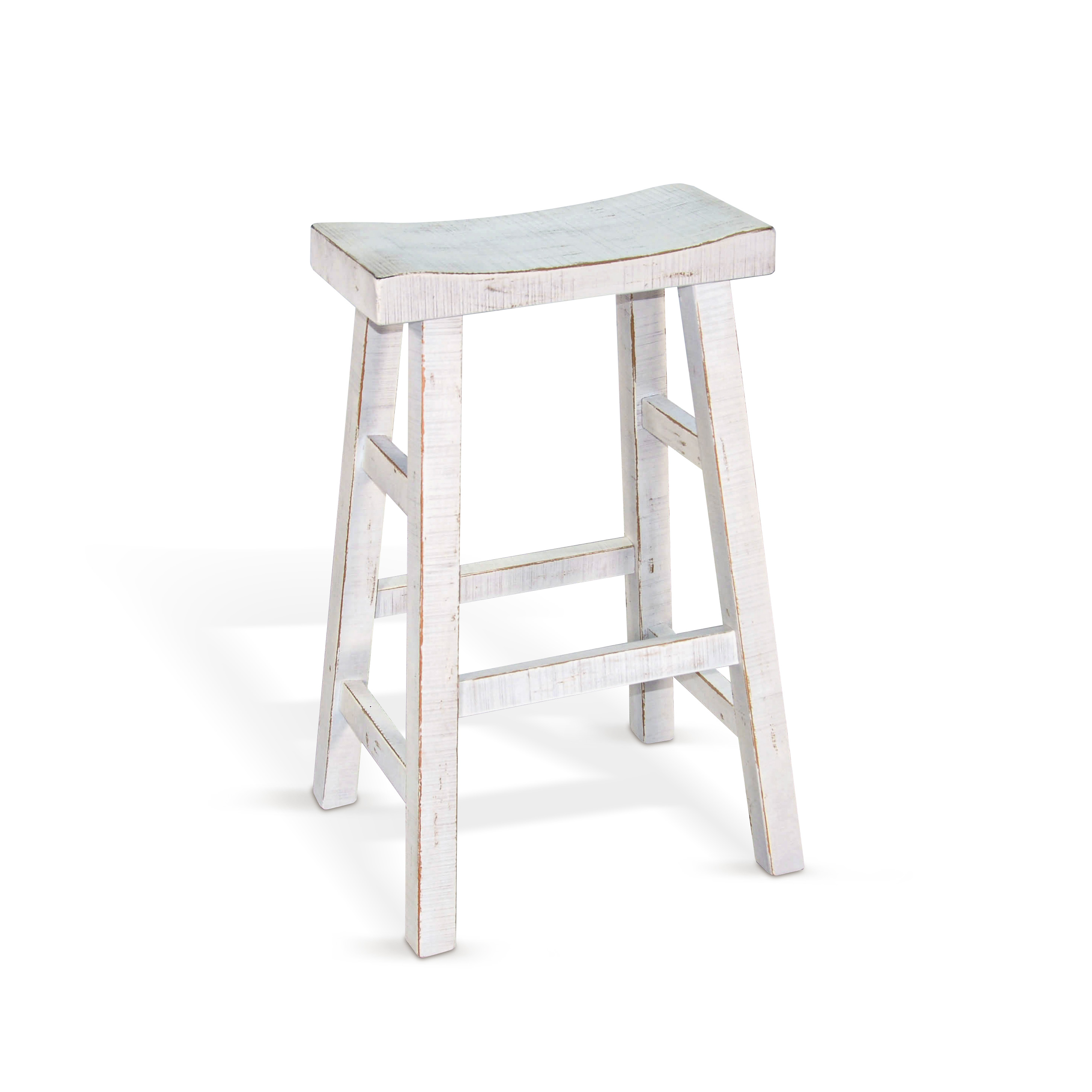2 Purity Craft Marina White Sand Bar Saddle Seat Stools