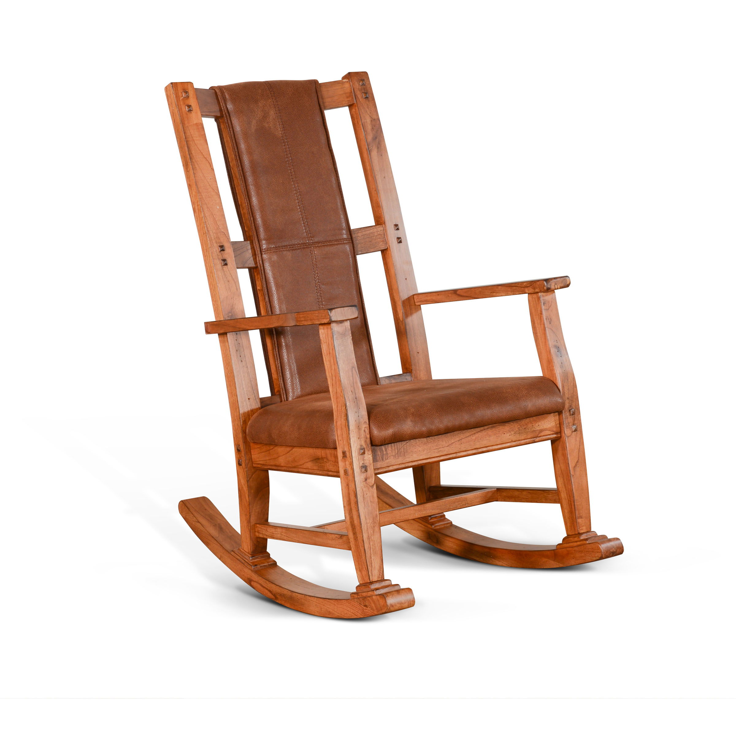 Purity Craft Sedona Rustic Oak Rocker with Cushion Seat