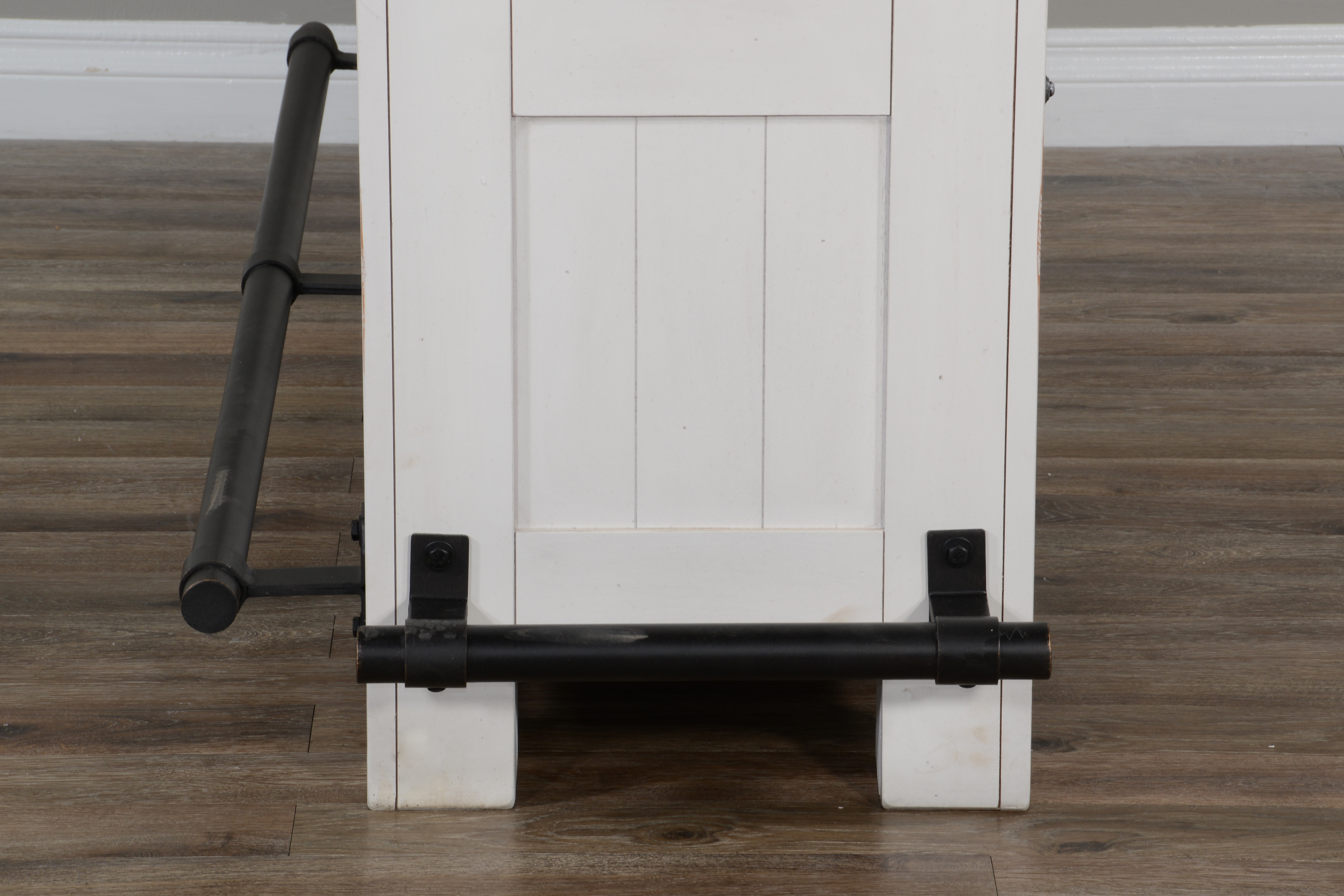 Purity Craft Carriage House Dark Brown White 78 Inch Home Bar Table
