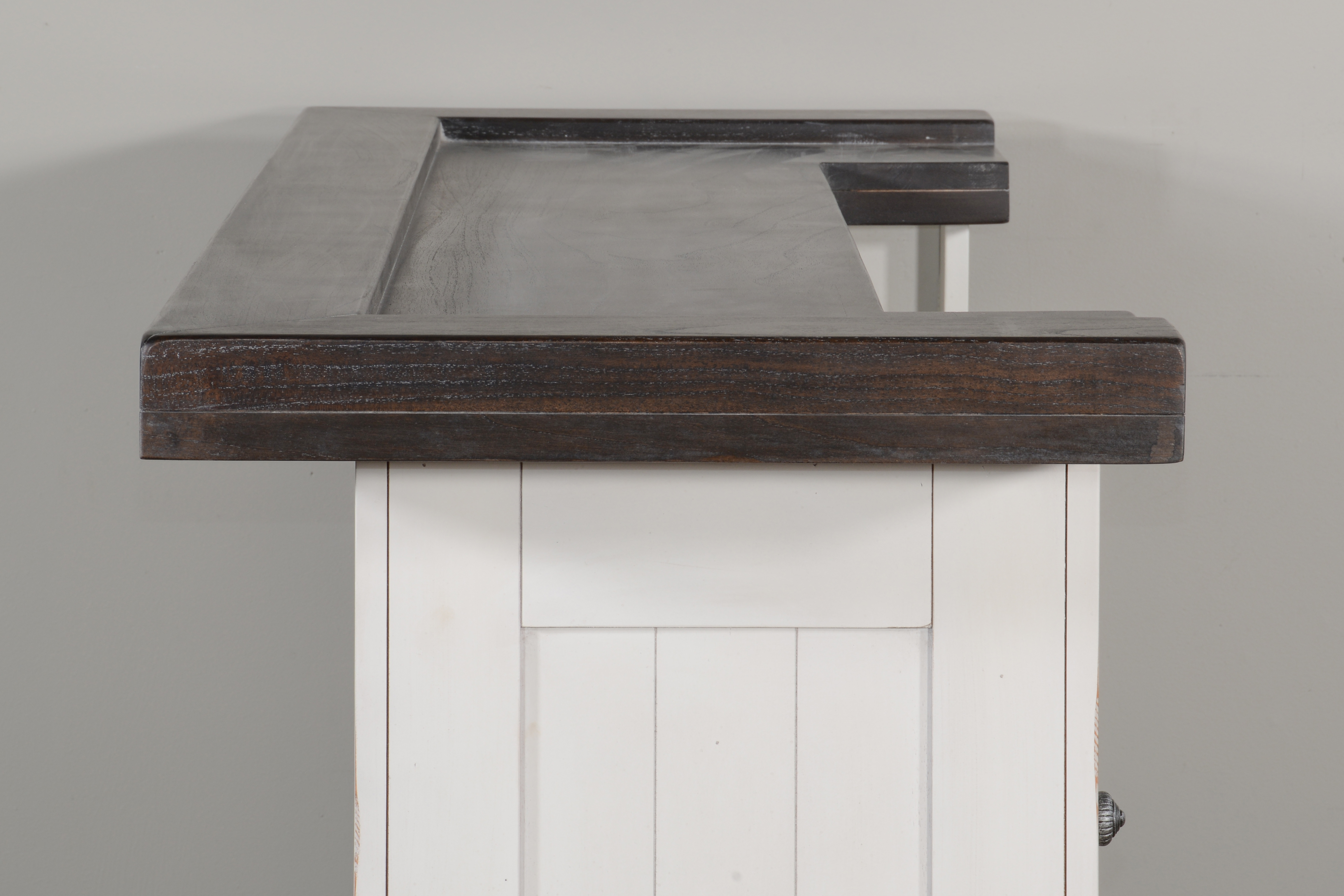 Purity Craft Carriage House Dark Brown White 78 Inch Home Bar Table