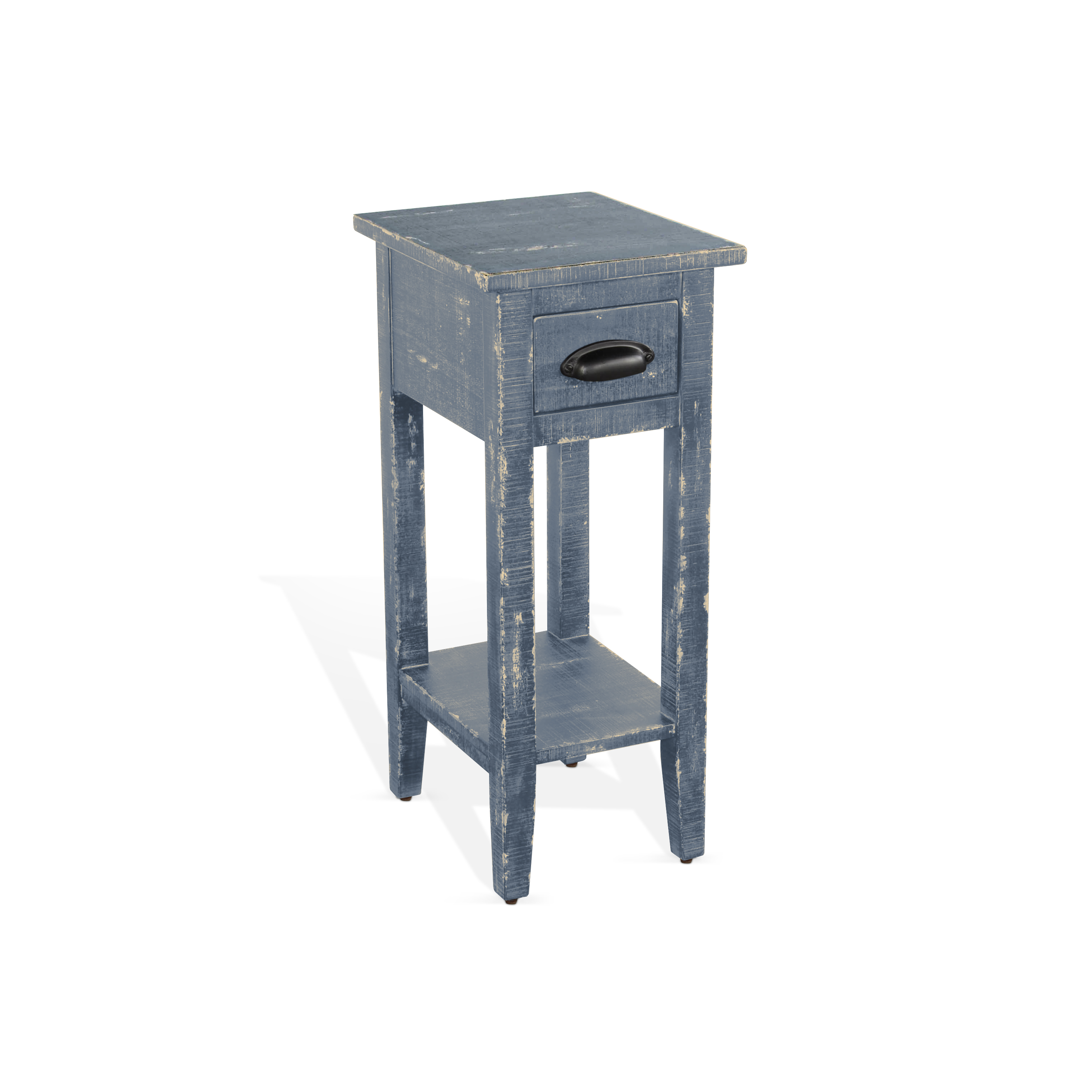 Purity Craft Marina Ocean Blue Drawer Chair Side Table