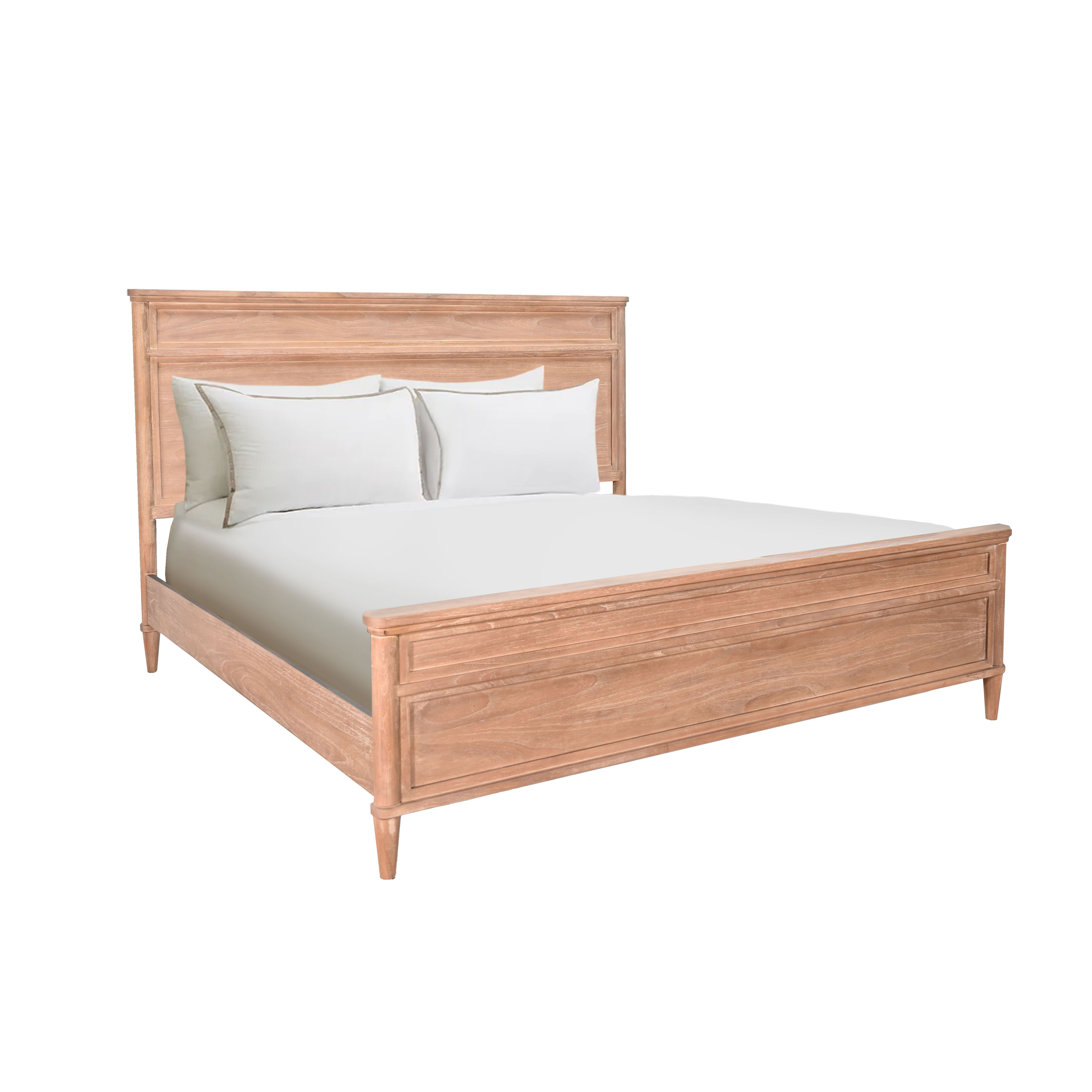 Purity Craft Kate Oak Transitional King Bed