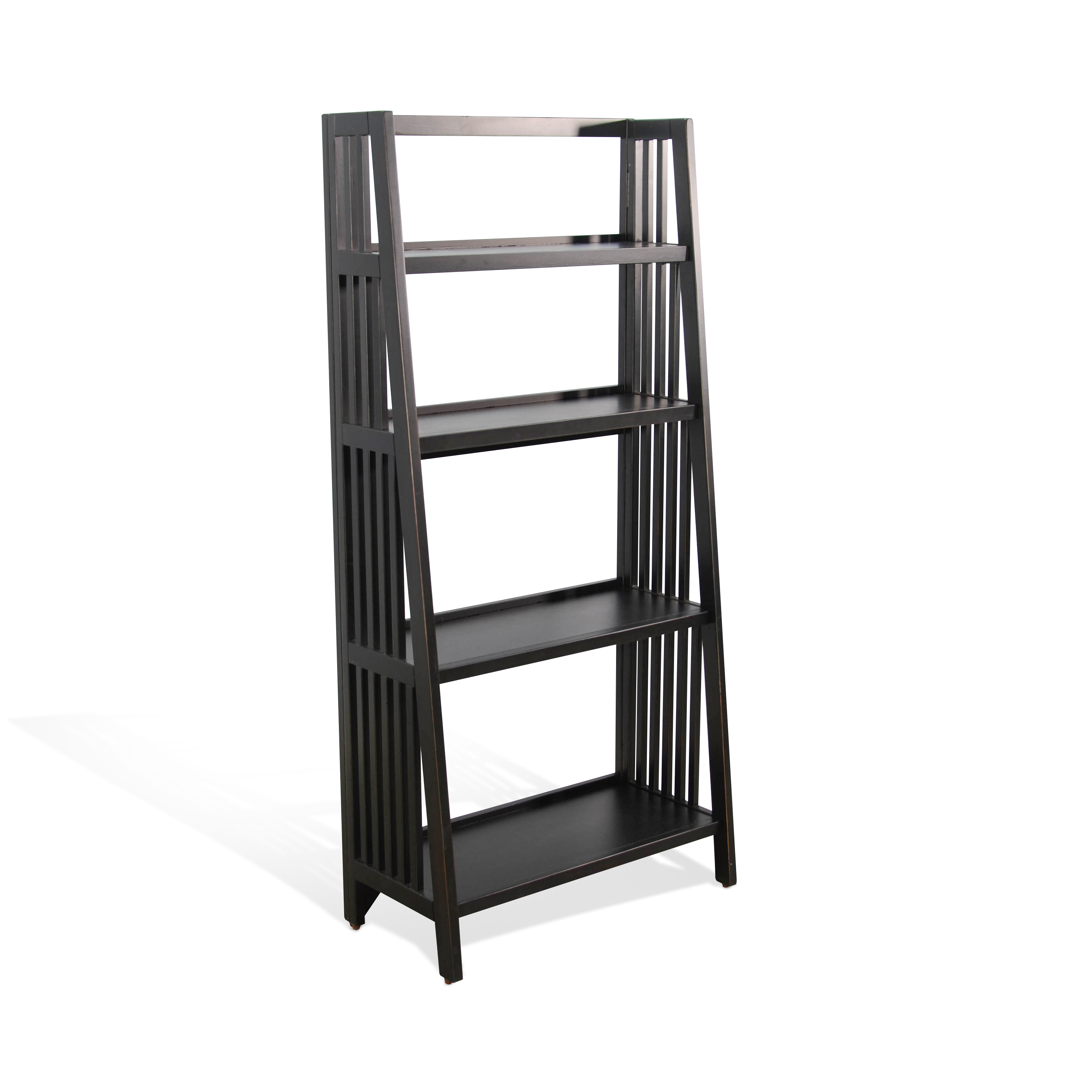 Purity Craft Scottsdale Black Walnut 60 Inch Folding Bookcase