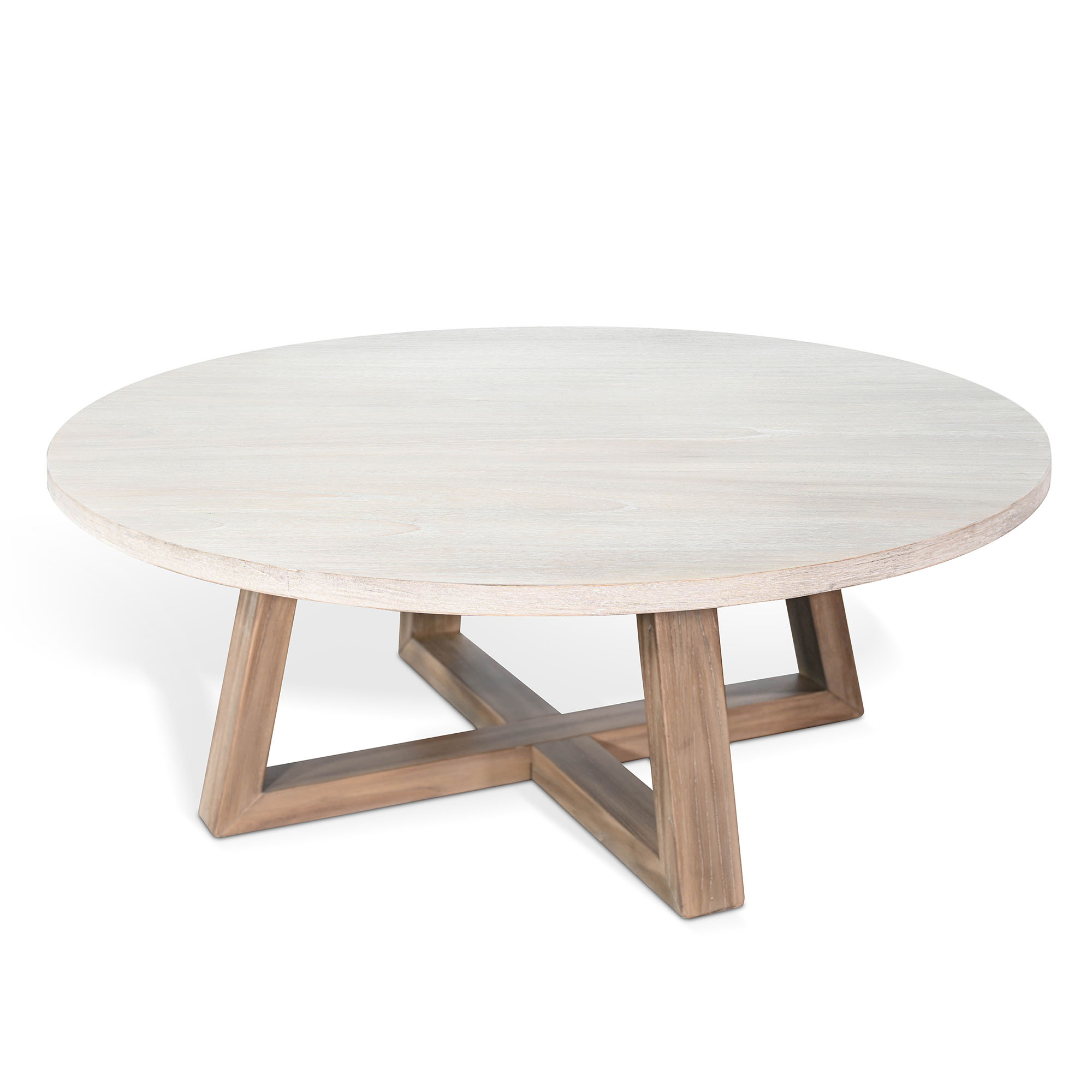 Purity Craft Rowan Light Grey Wheat Round Coffee Table