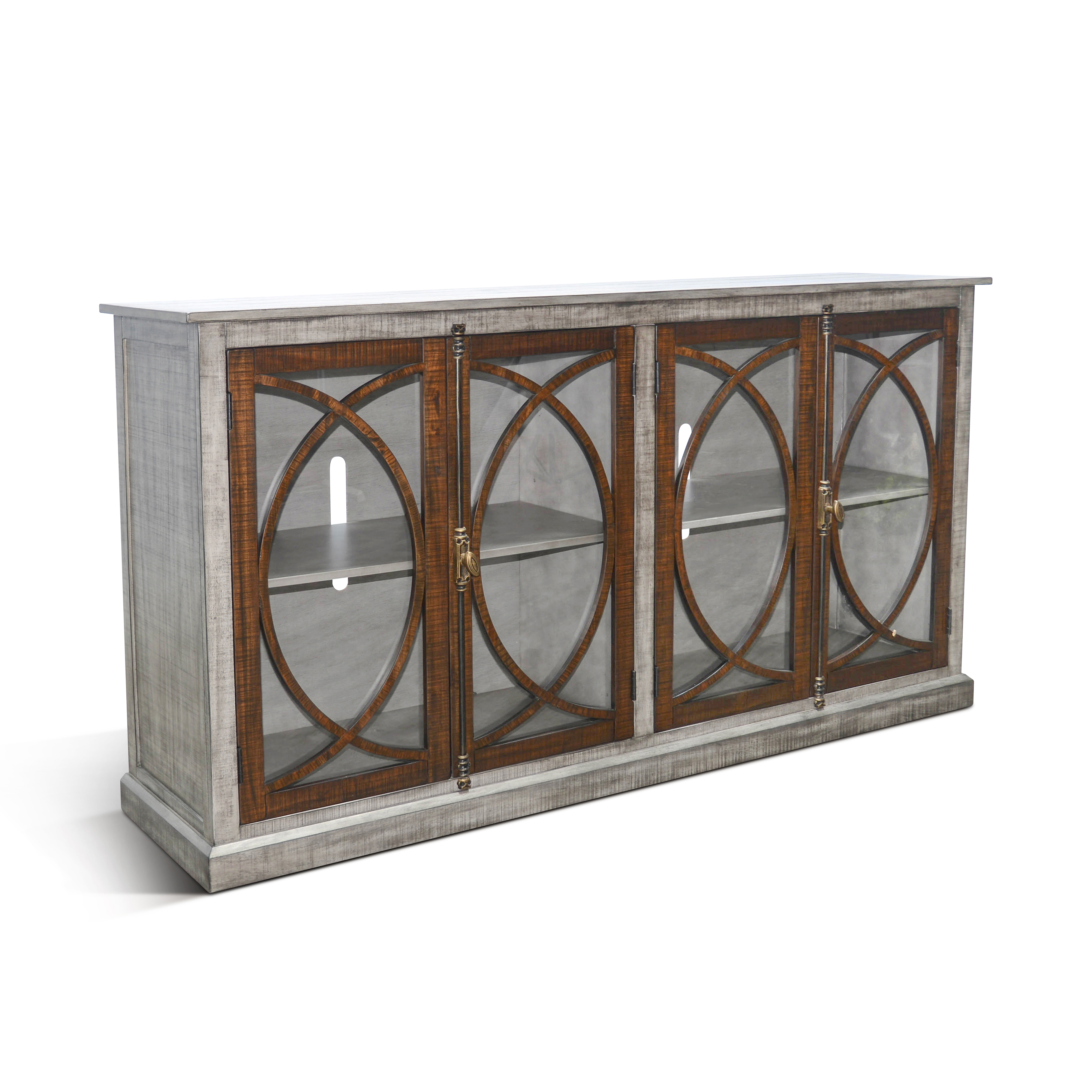 Purity Craft Homestead Hills Tobacco Grey 78 Inch Media Console