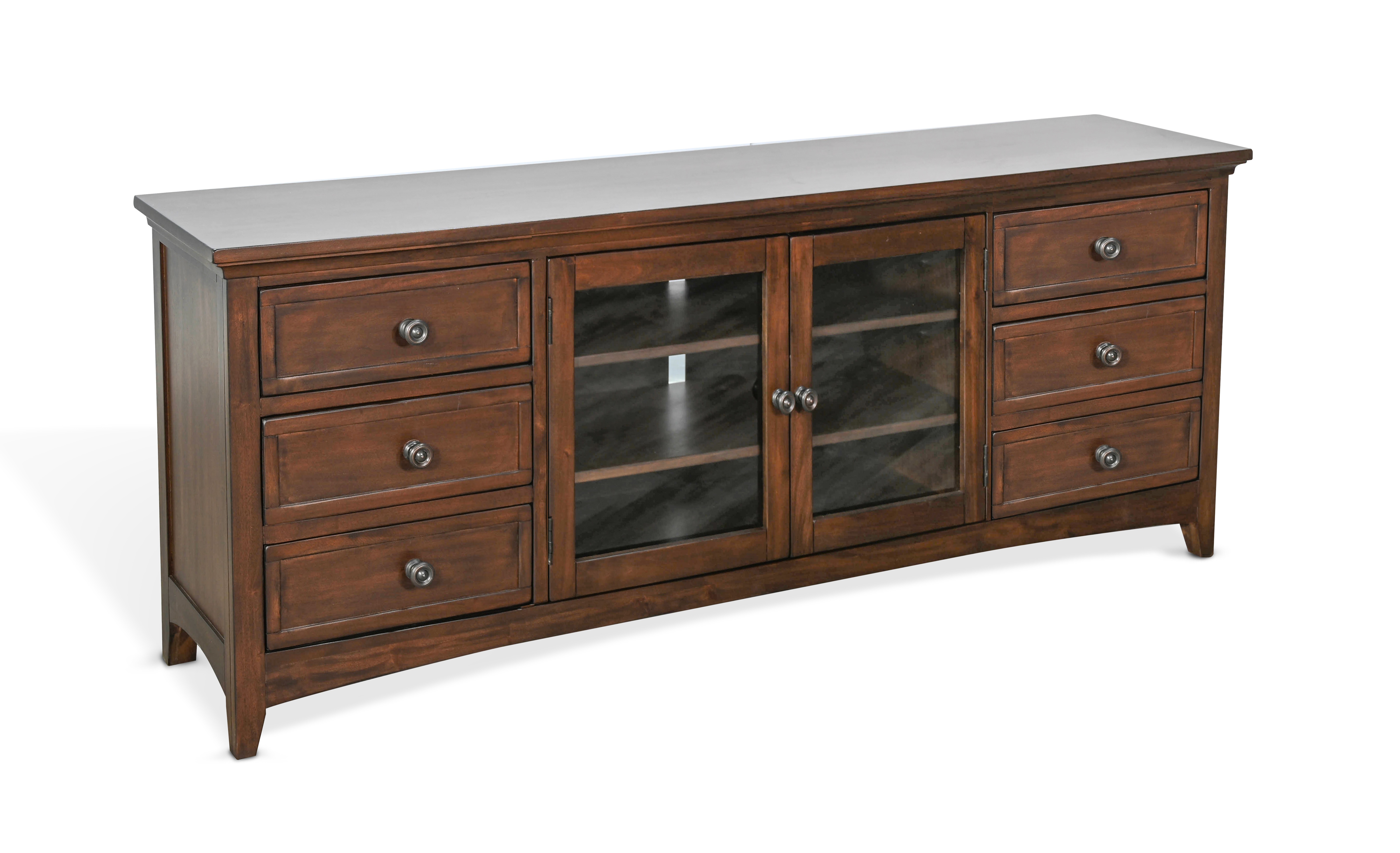 Purity Craft Transitional Coffee Bean 62 Inch Media Console