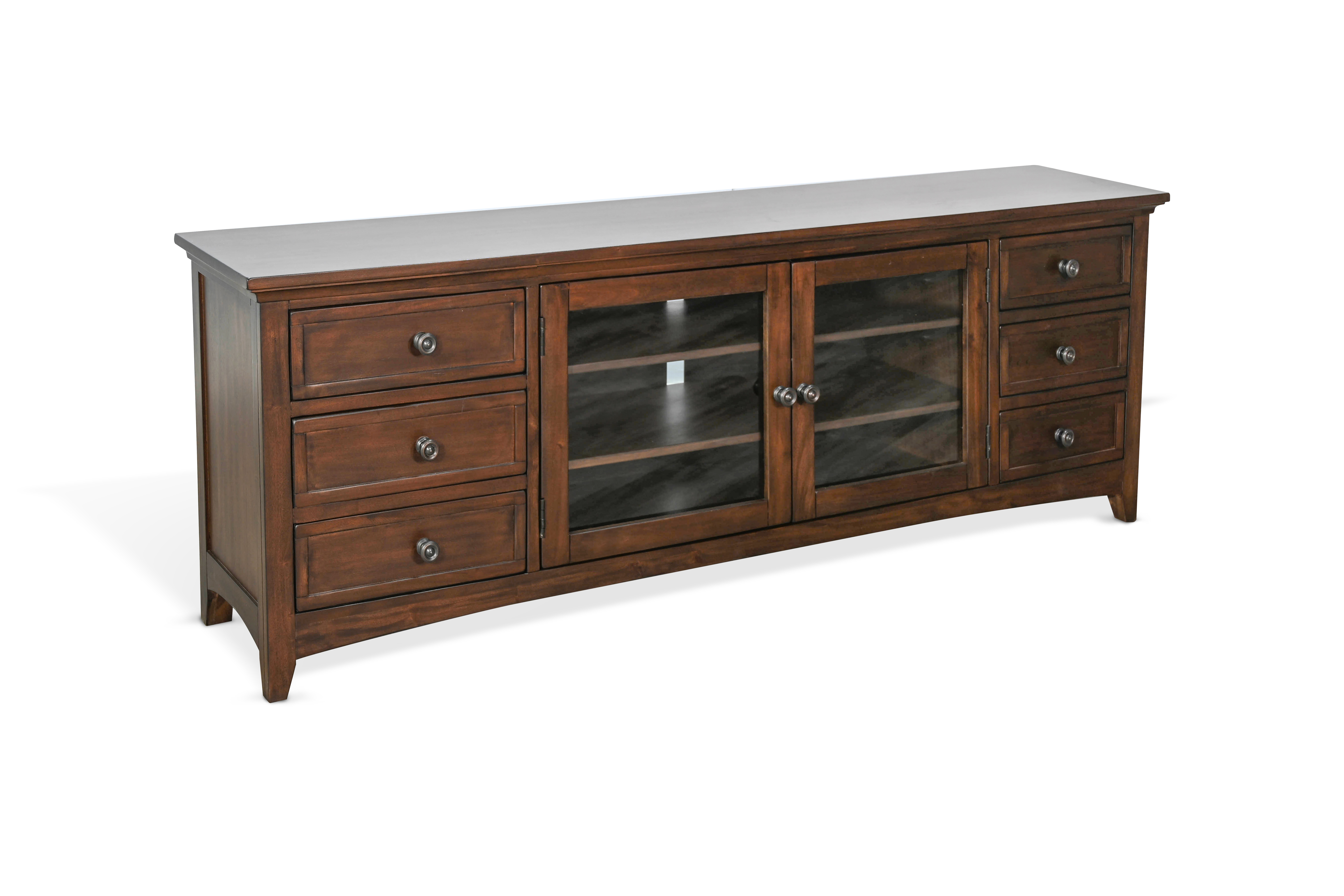 Purity Craft Transitional Coffee Bean 72 Inch Media Console