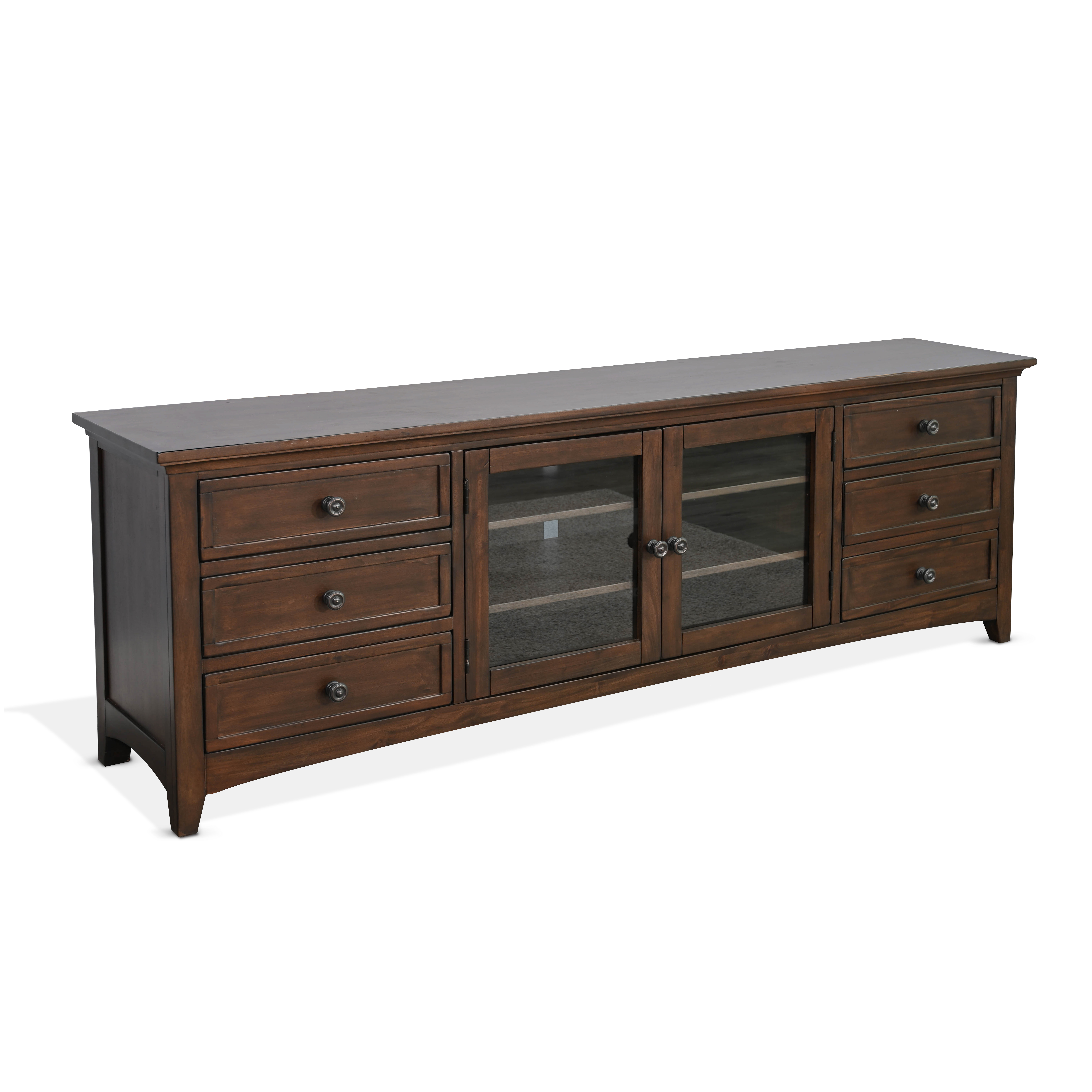 Purity Craft Transitional Coffee Bean 82 Inch Media Console