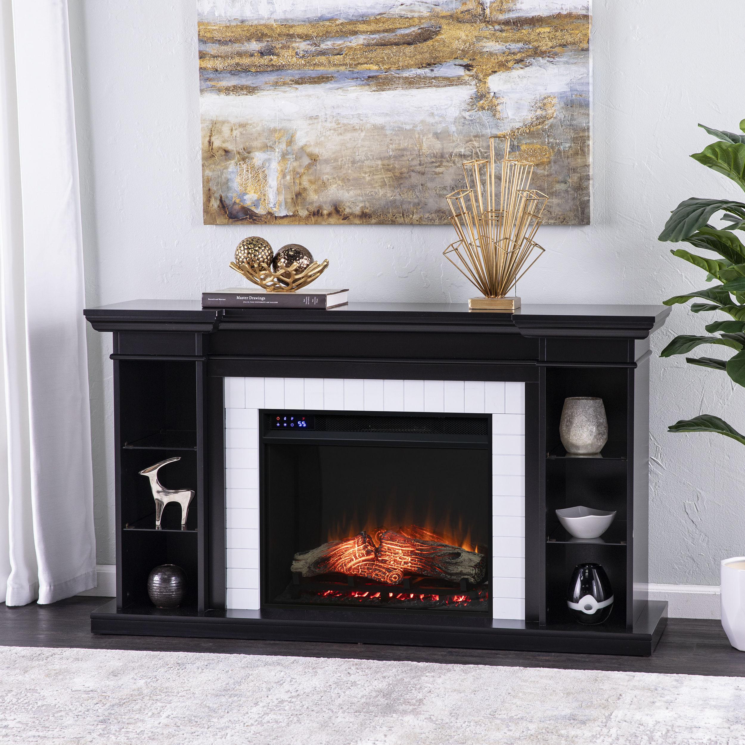 Southern Enterprises Henstinger Electric Fireplace - Thumbnail 2