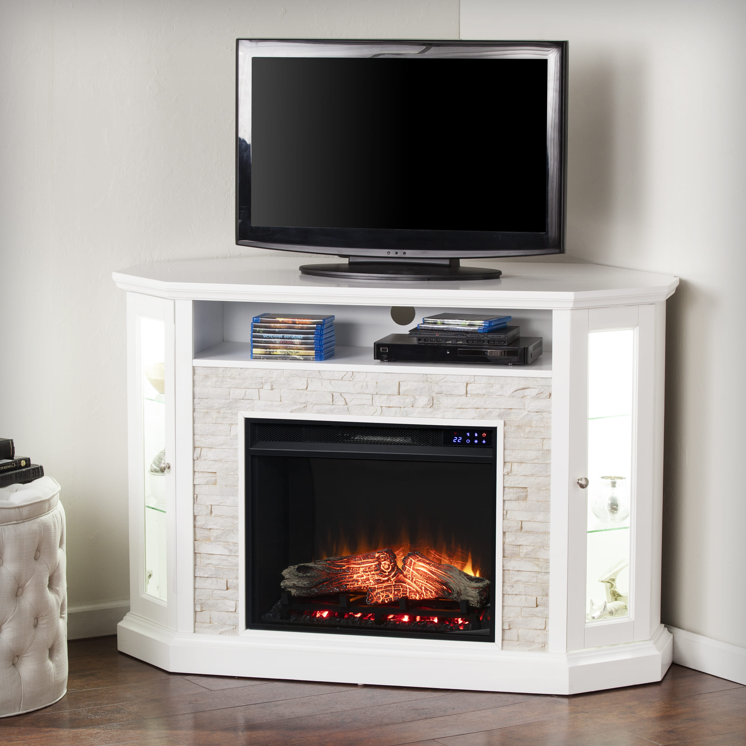 Southern Enterprises Redden Corner Electric Fireplace