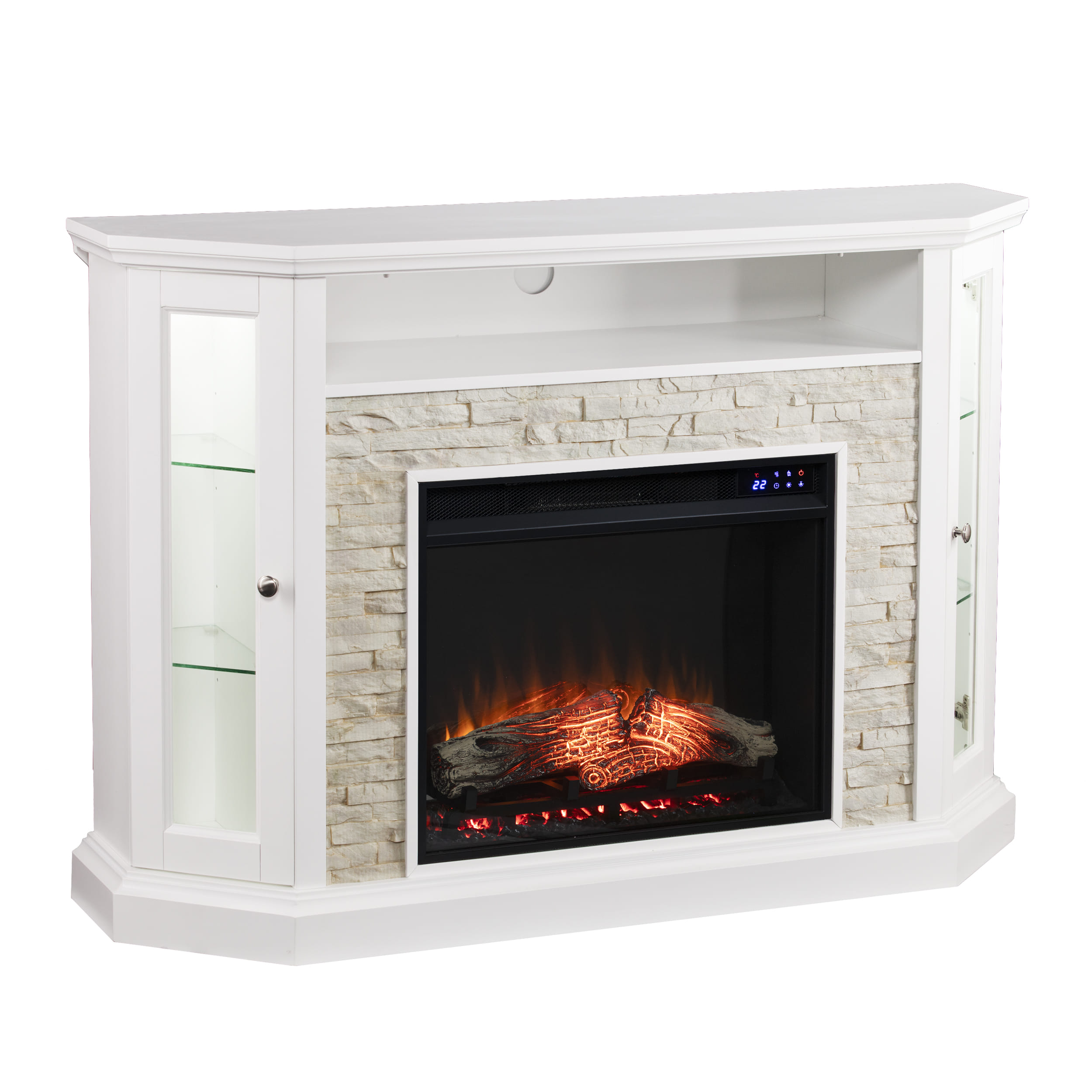 Southern Enterprises Redden Corner Electric Fireplace - Thumbnail 4