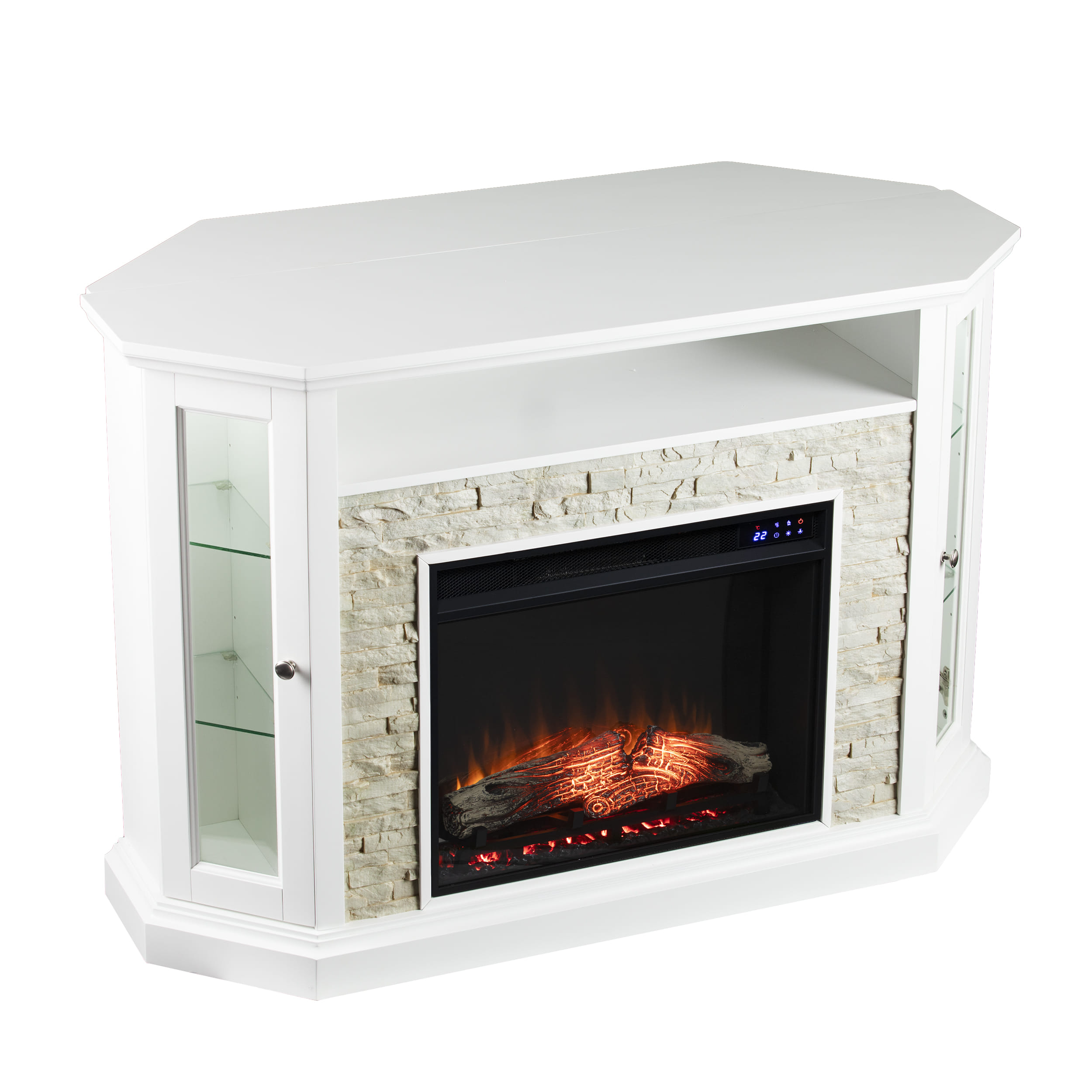 Southern Enterprises Redden Corner Electric Fireplace - Thumbnail 2