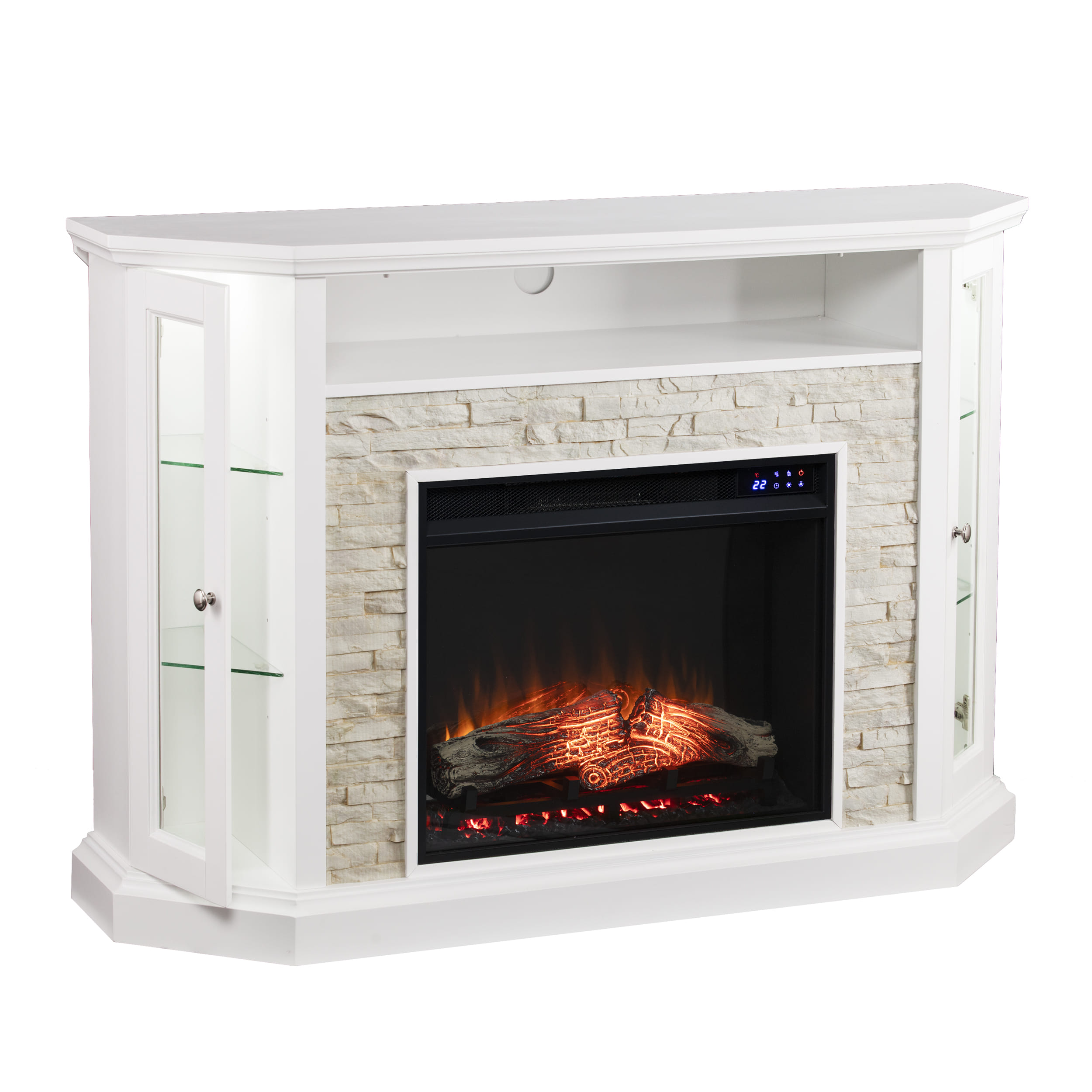 Southern Enterprises Redden Corner Electric Fireplace - Thumbnail 3