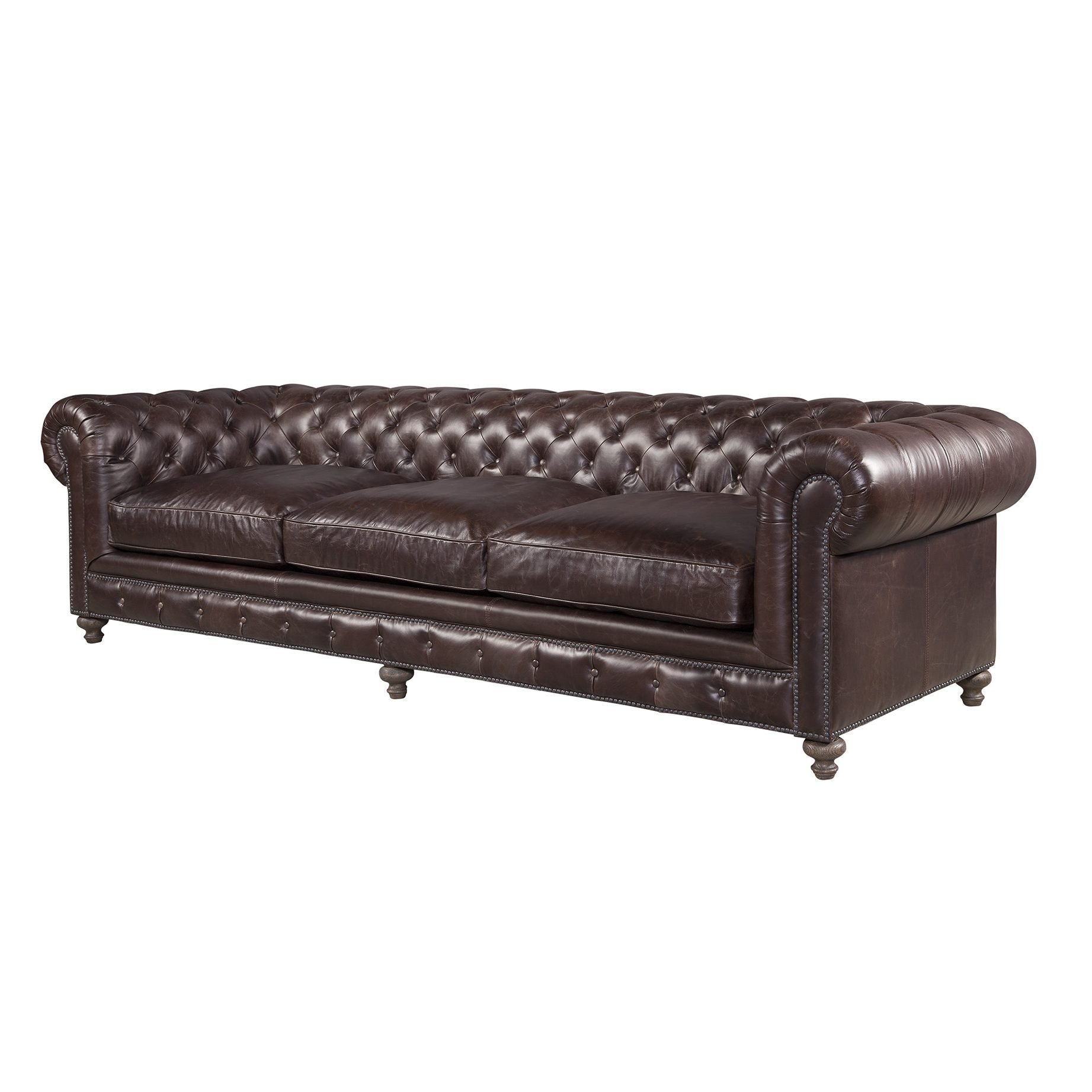 Spectra Home Finn Valencia Dark Brown 118 Inch Sofa