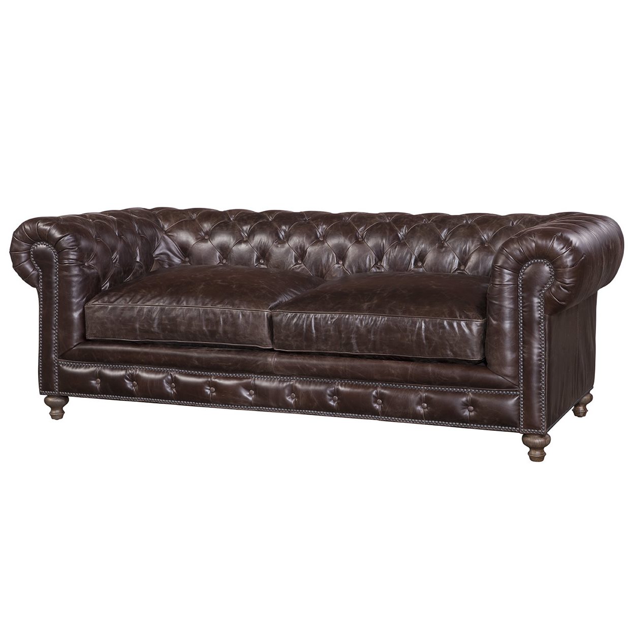 Spectra Home Finn Valencia Dark Brown 90 Inch Sofa